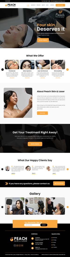 Web Design par Creations Box 2015 pour Peach Skin & Laser | Design : #32230085