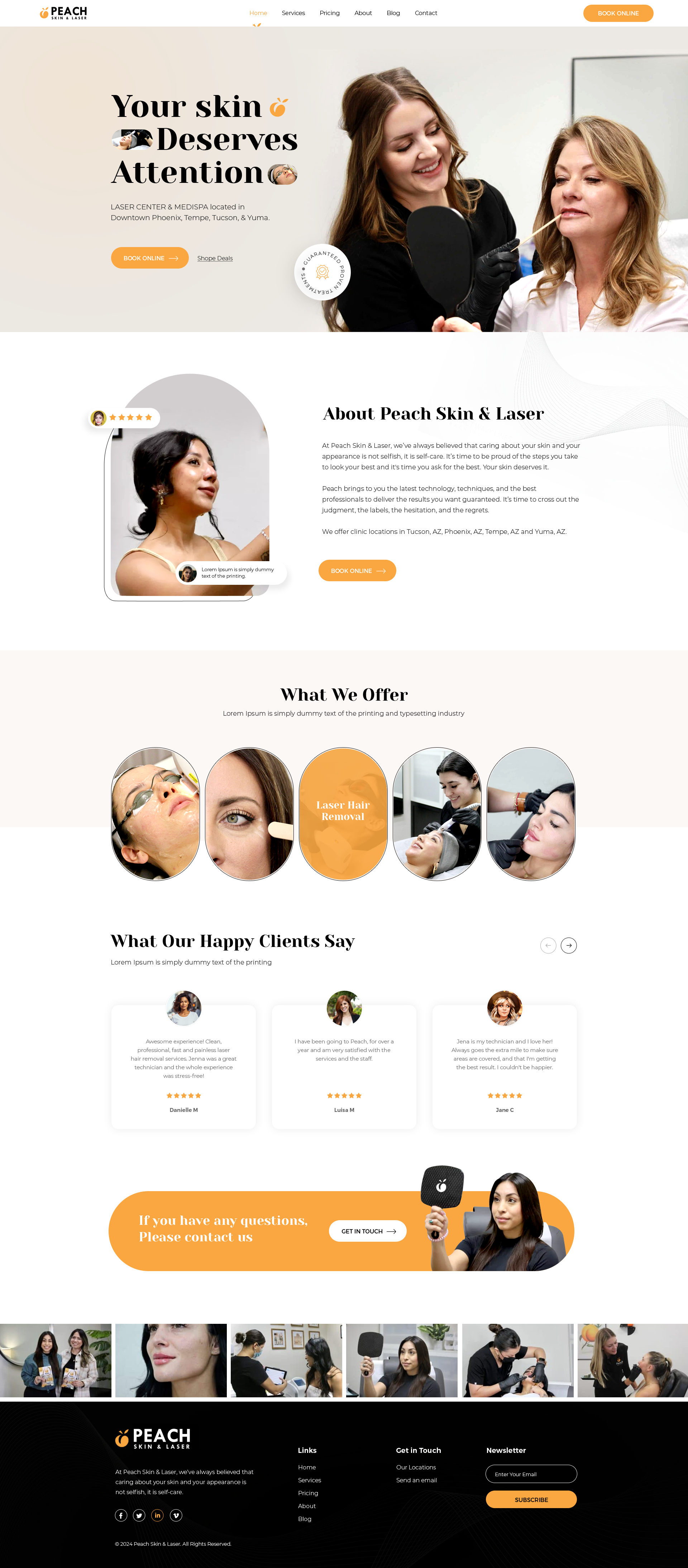 Web Design par webeezine pour Peach Skin & Laser | Design #32254006