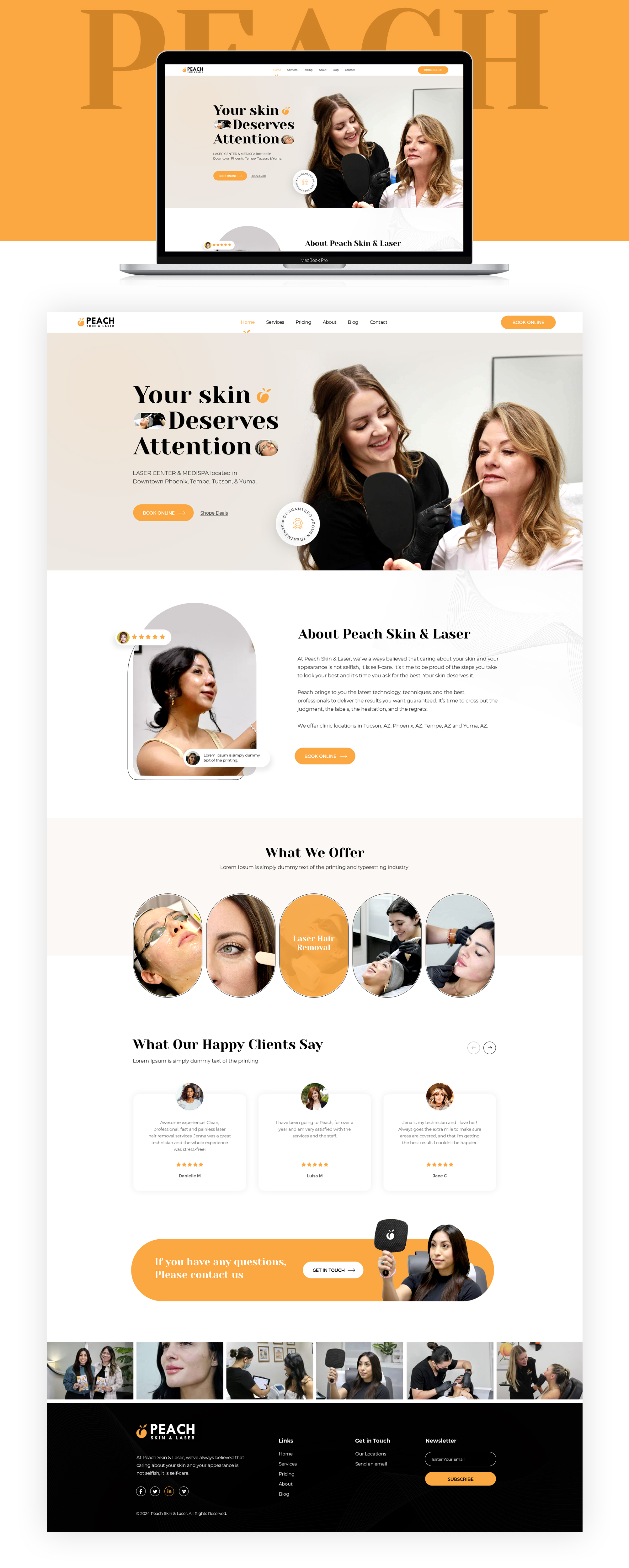 Web Design par webeezine pour Peach Skin & Laser | Design #32254007