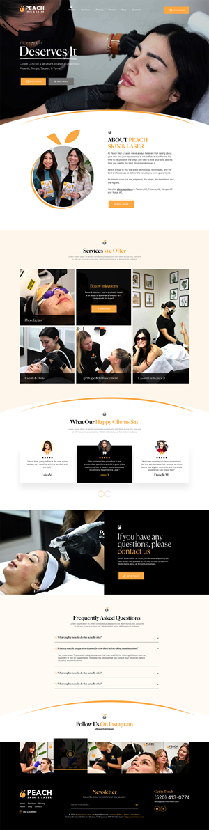 Web Design par Soma.Debnath pour Peach Skin & Laser | Design : #32236835