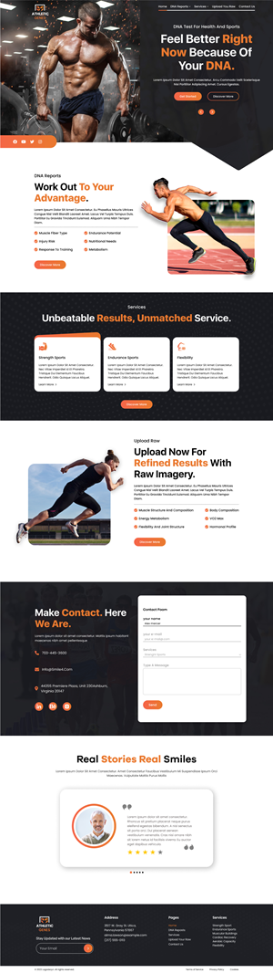 LOGO and WEBSITE Design for Athletic-Genes