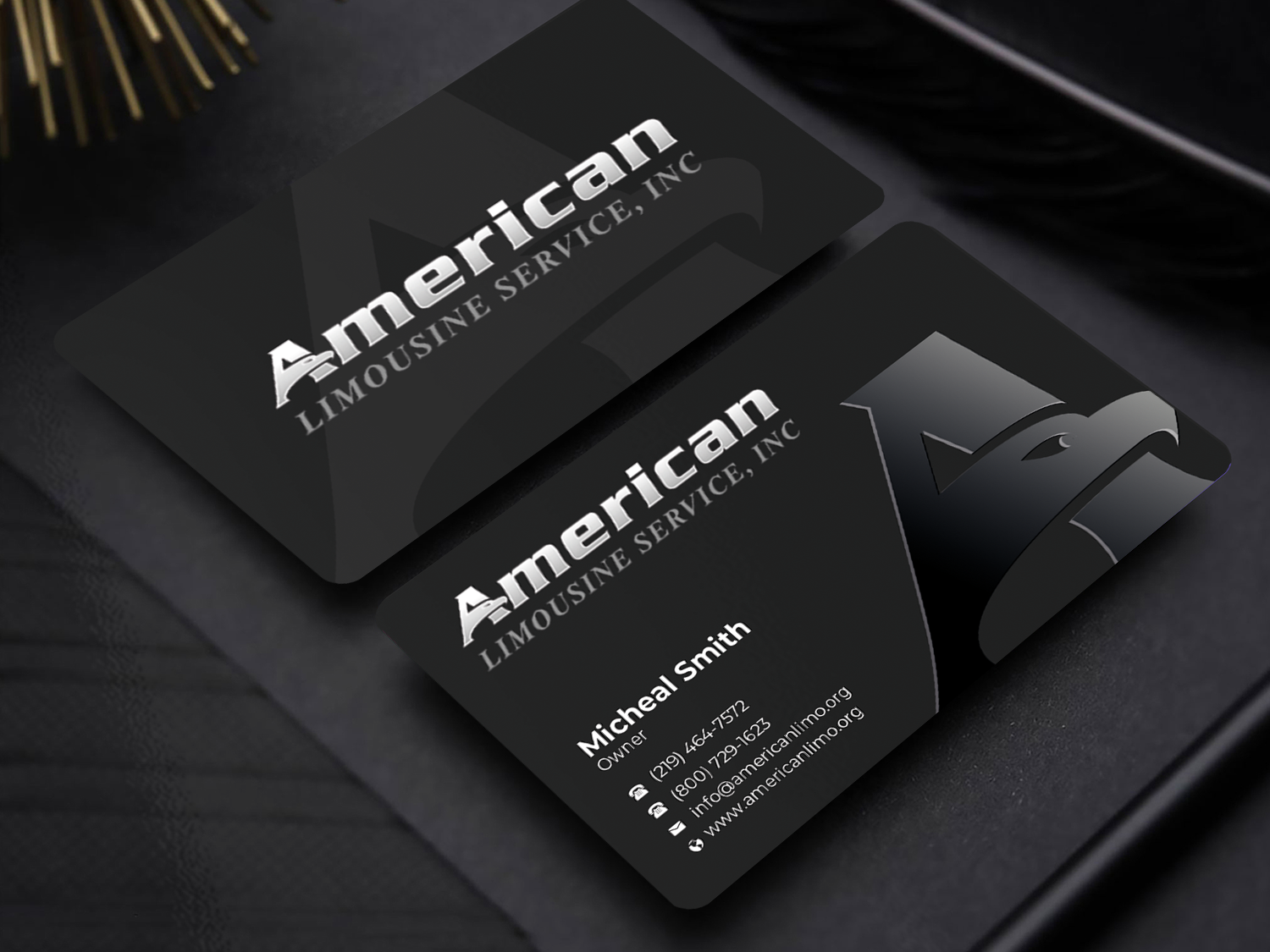 Business Card Design by Graphixpointt for AMERICAN LIMOUSINE SERVICE INC. | Design #32222455