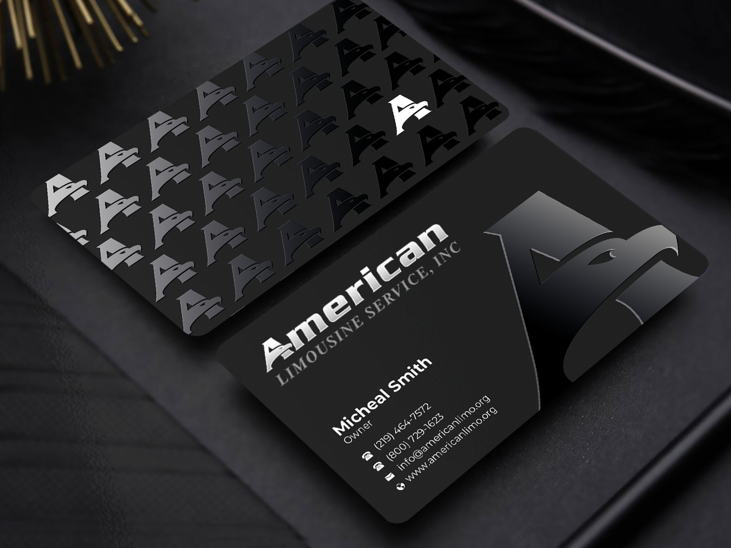 Business Card Design by Graphixpointt for AMERICAN LIMOUSINE SERVICE INC. | Design #32222456