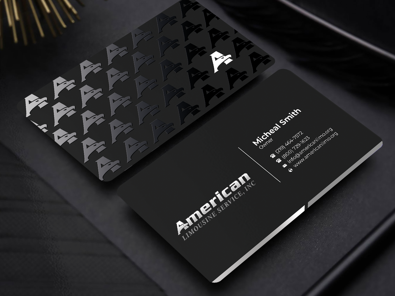 Business Card Design by Graphixpointt for AMERICAN LIMOUSINE SERVICE INC. | Design #32222791