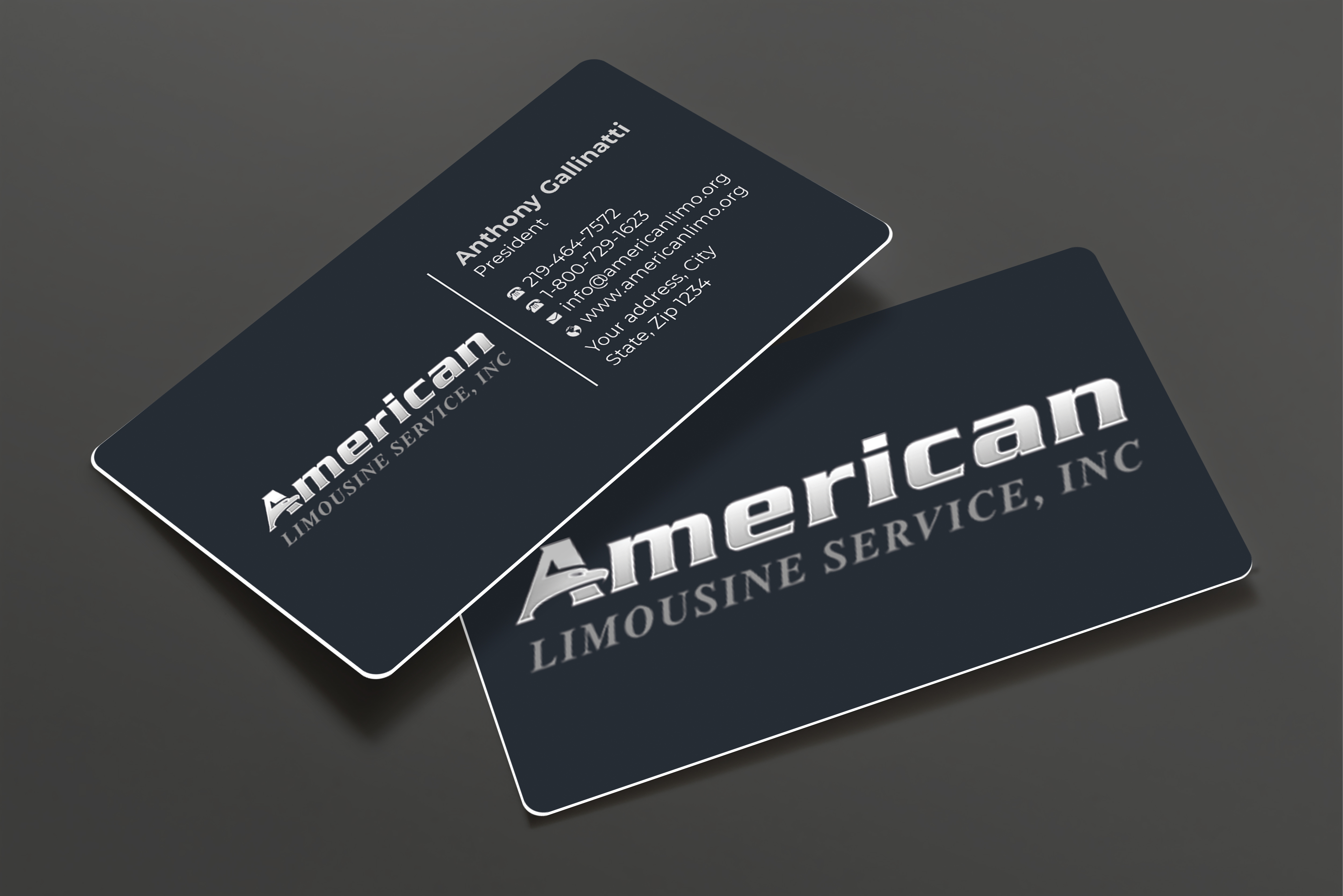 Design de Carte de Visite par Expert Bappy pour AMERICAN LIMOUSINE SERVICE INC. | Design #32224617