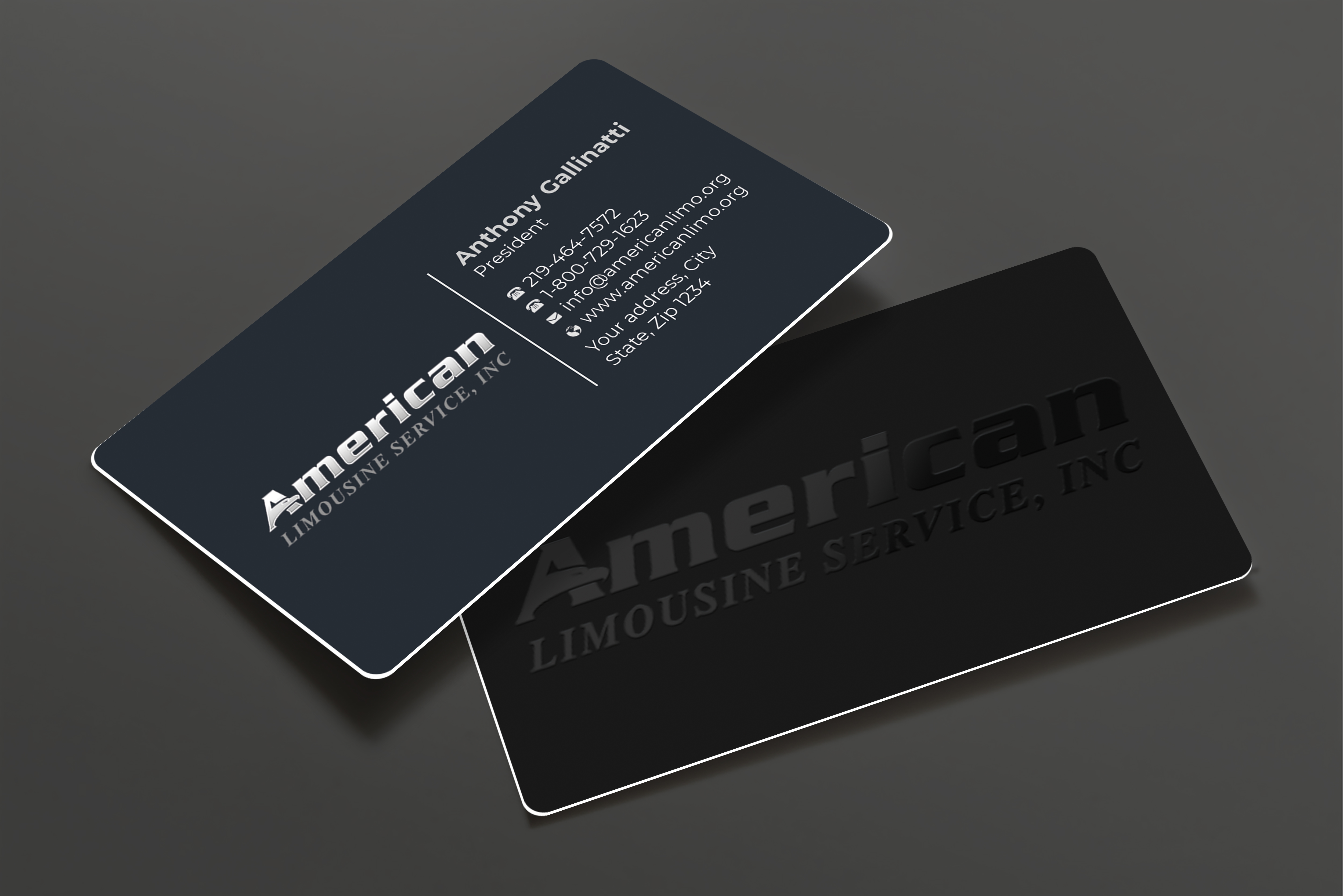 Design de Carte de Visite par Expert Bappy pour AMERICAN LIMOUSINE SERVICE INC. | Design #32224619