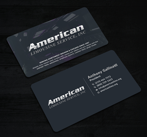 Visitenkarten-Design von Sun Moon Graphic Designer für AMERICAN LIMOUSINE SERVICE INC. | Design #32222990