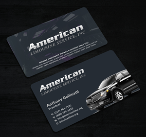 Business Card Design by Sun Moon Graphic Designer for AMERICAN LIMOUSINE SERVICE INC. | Design: #32222997