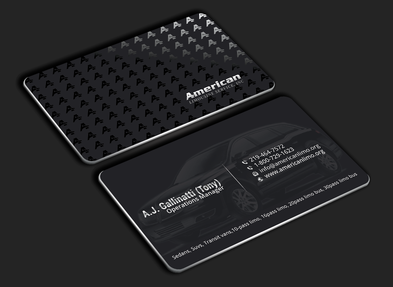 Design de Carte de Visite par DesignerShahadat pour AMERICAN LIMOUSINE SERVICE INC. | Design #32223032