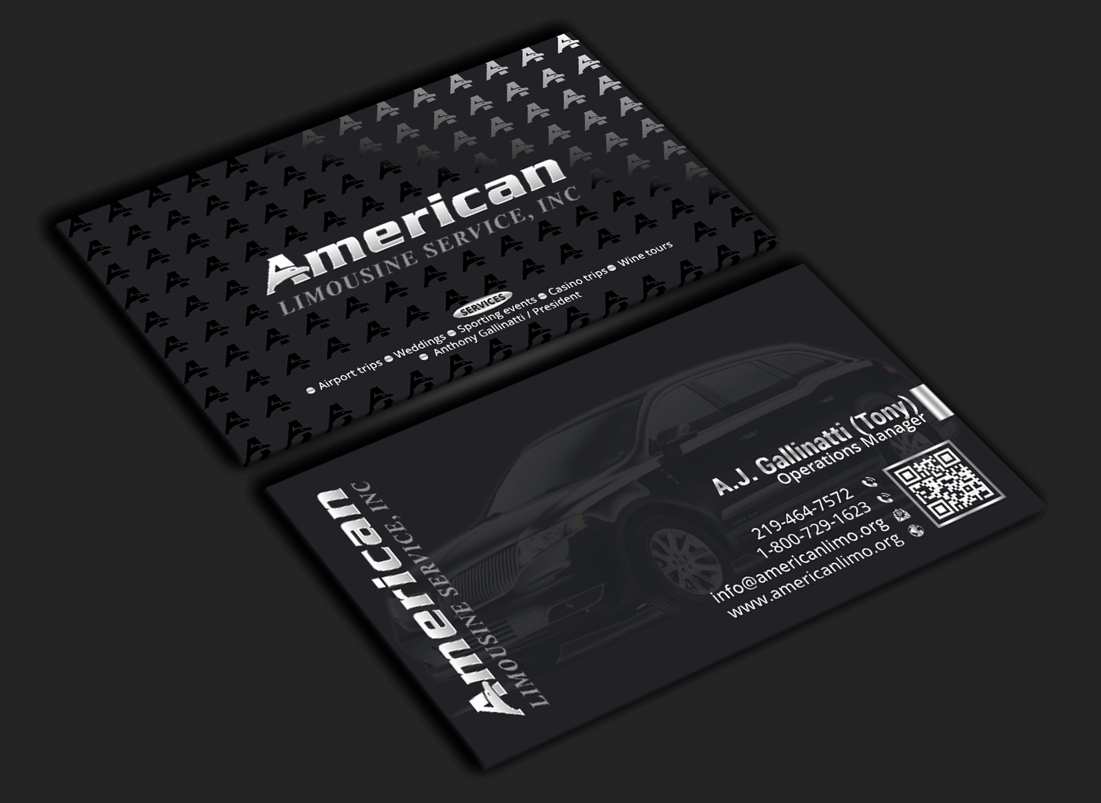 Diseño de Tarjeta de Presentación por DesignerShahadat para AMERICAN LIMOUSINE SERVICE INC. | Diseño #32223042