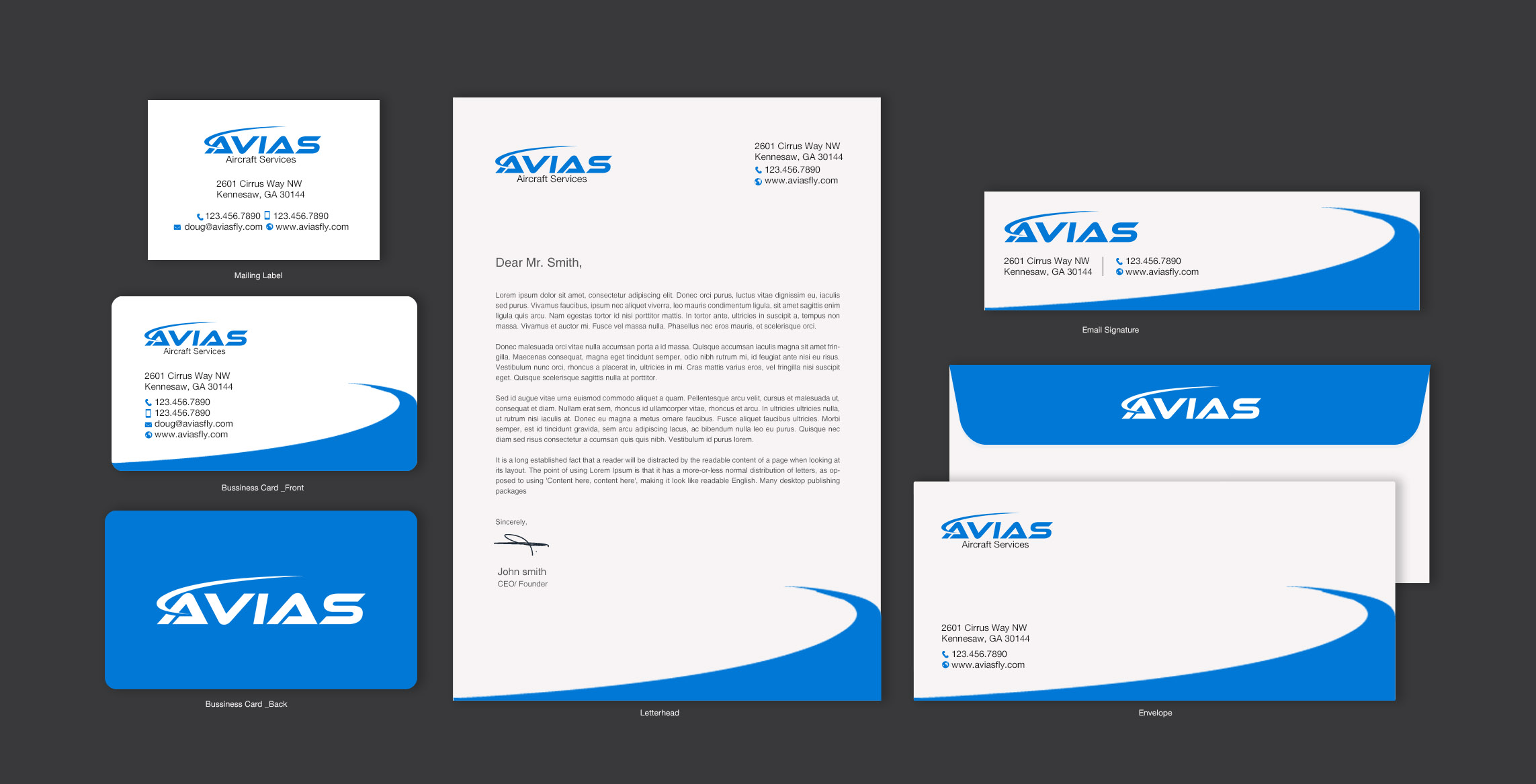 Elegant, Playful, Aviation Stationery Design for a Company by Brand aid ...