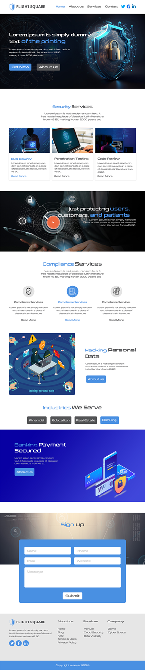 Web Design by sushsharma99 for Flight Square | Design: #32237368