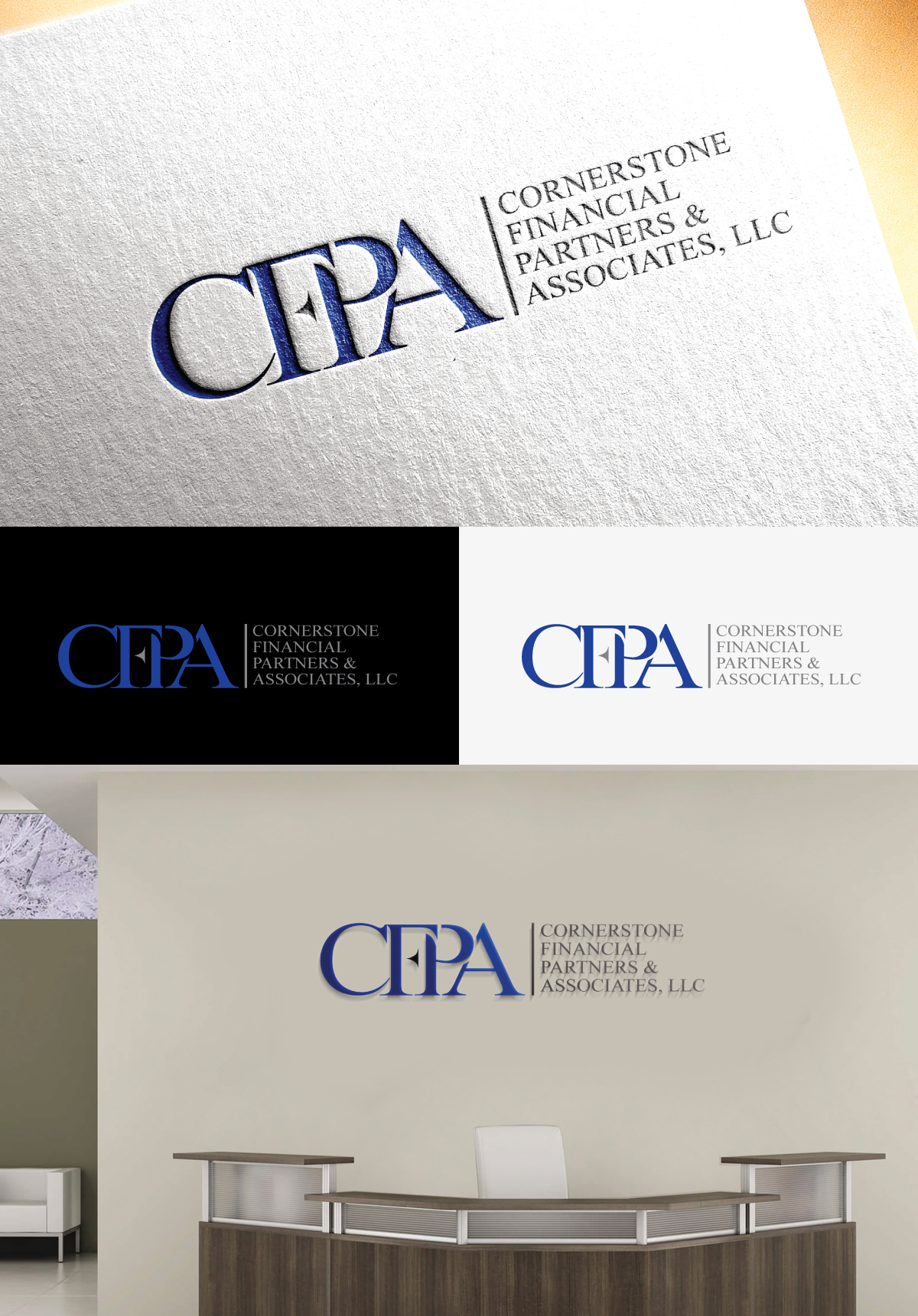 Logo Design by step forward 2 for Cornerstone Financial Partners & Associates LLC | Design #32236721