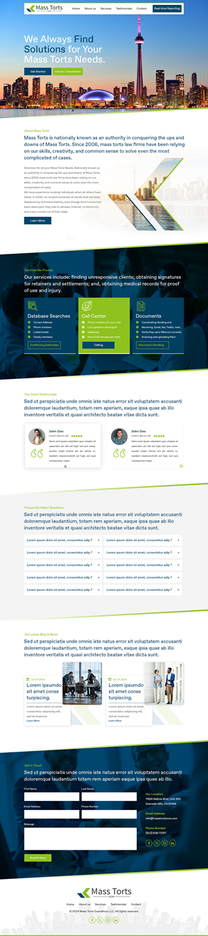 MODERN website design for legal services company