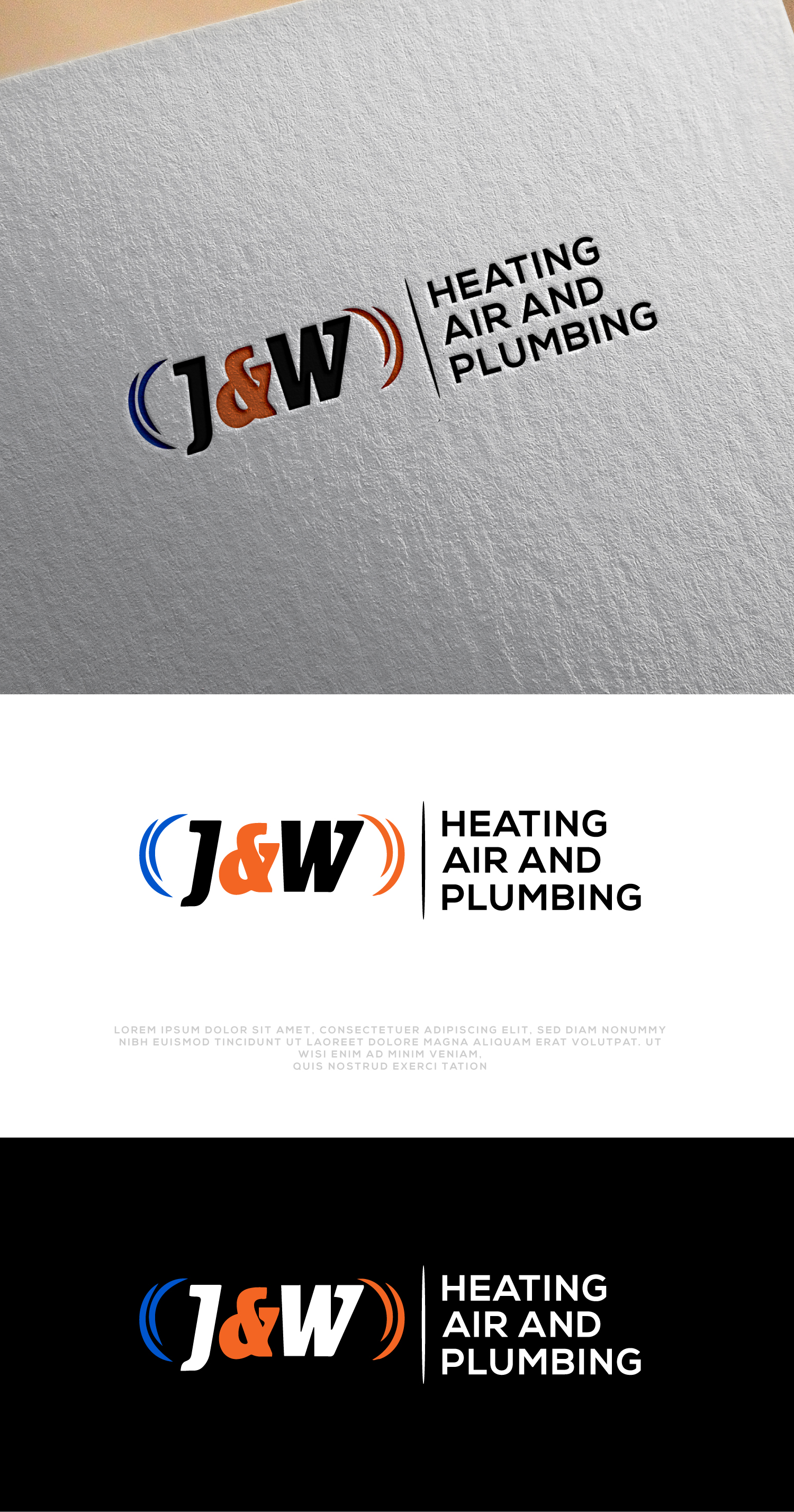 Logo Design by 100%design for J&W Heating and Air | Design #32244999