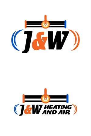 Logo Design by Jaka Suharno for J&W Heating and Air | Design: #32252760