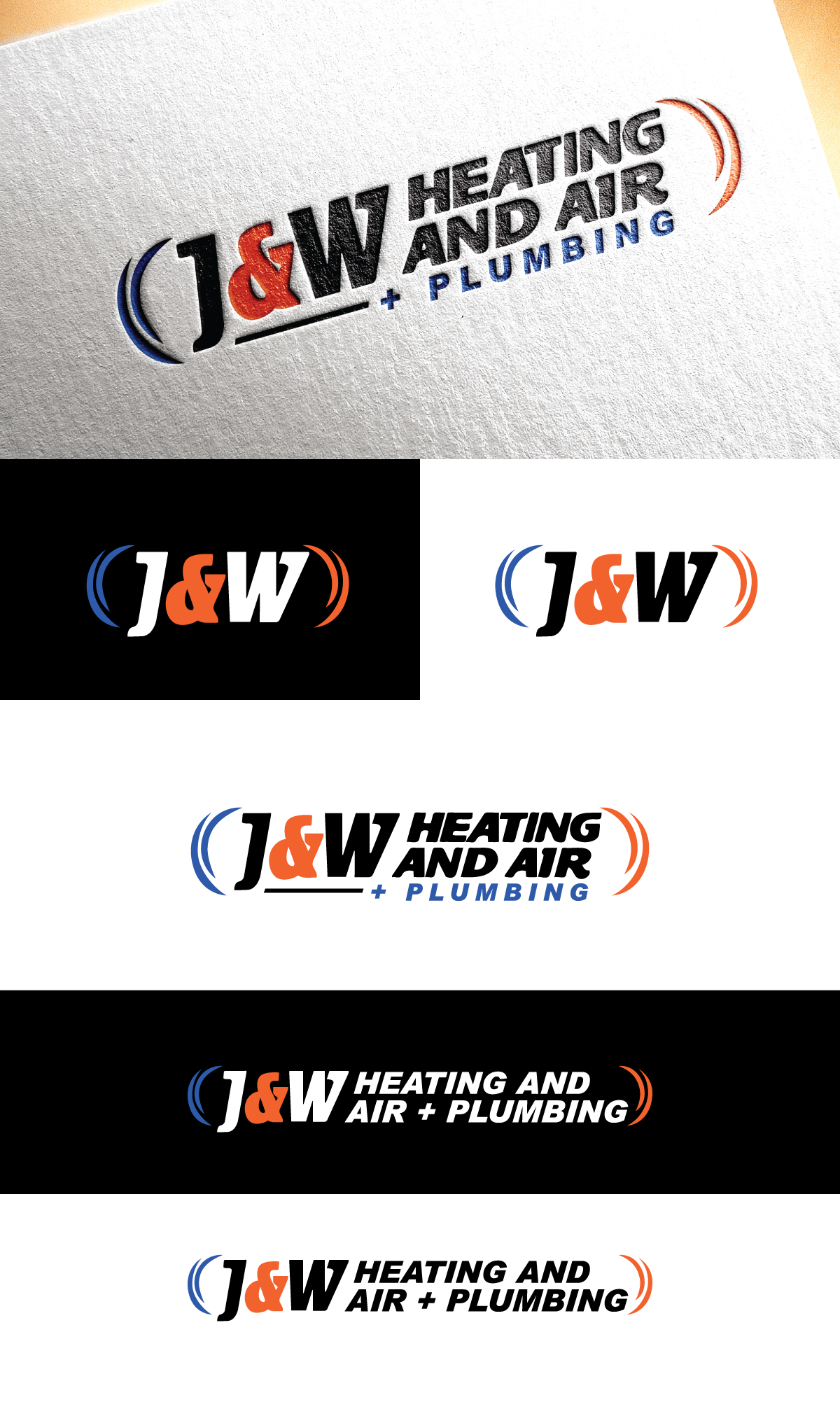 Logo Design by step forward 2 for J&W Heating and Air | Design #32246189