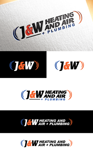 Logo Design by step forward 2 for J&W Heating and Air | Design: #32246189