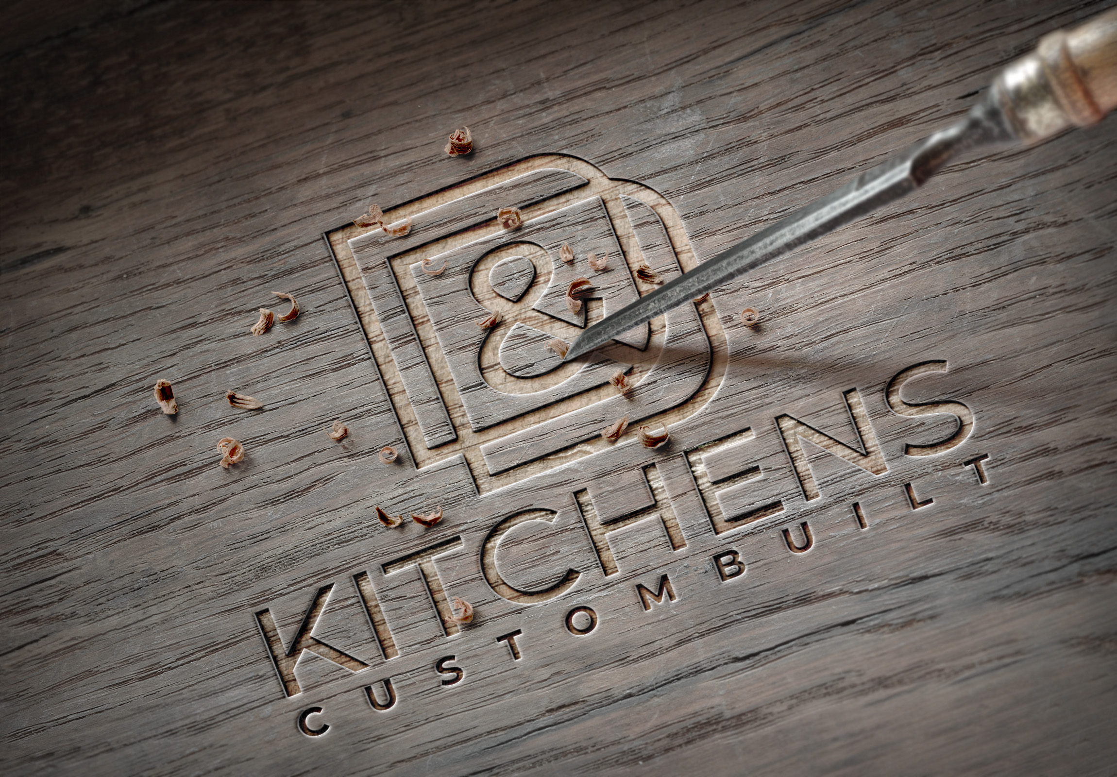 Logo Design by trojni for D & D Custombuilt Kitchens | Design #32254311