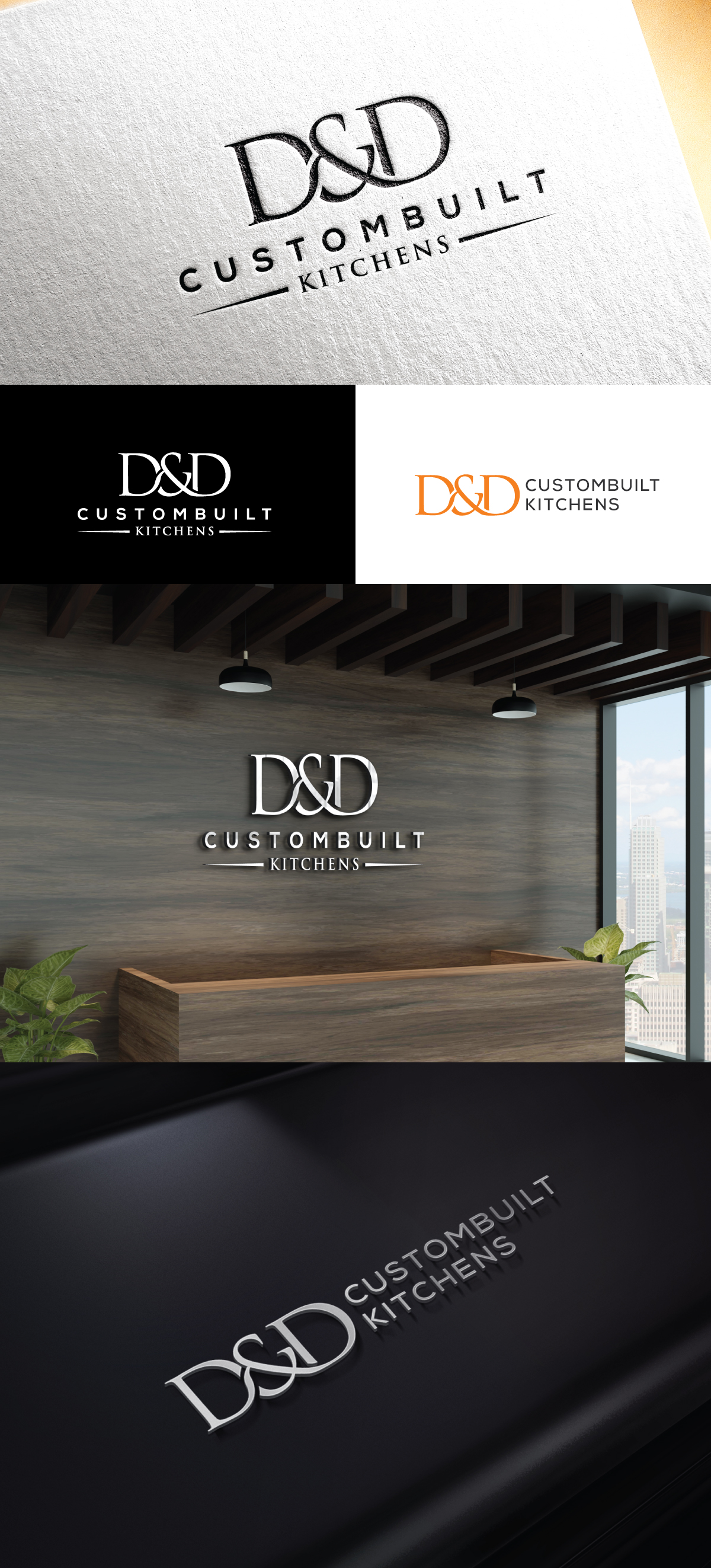 Logo Design by step forward 2 for D & D Custombuilt Kitchens | Design #32245089