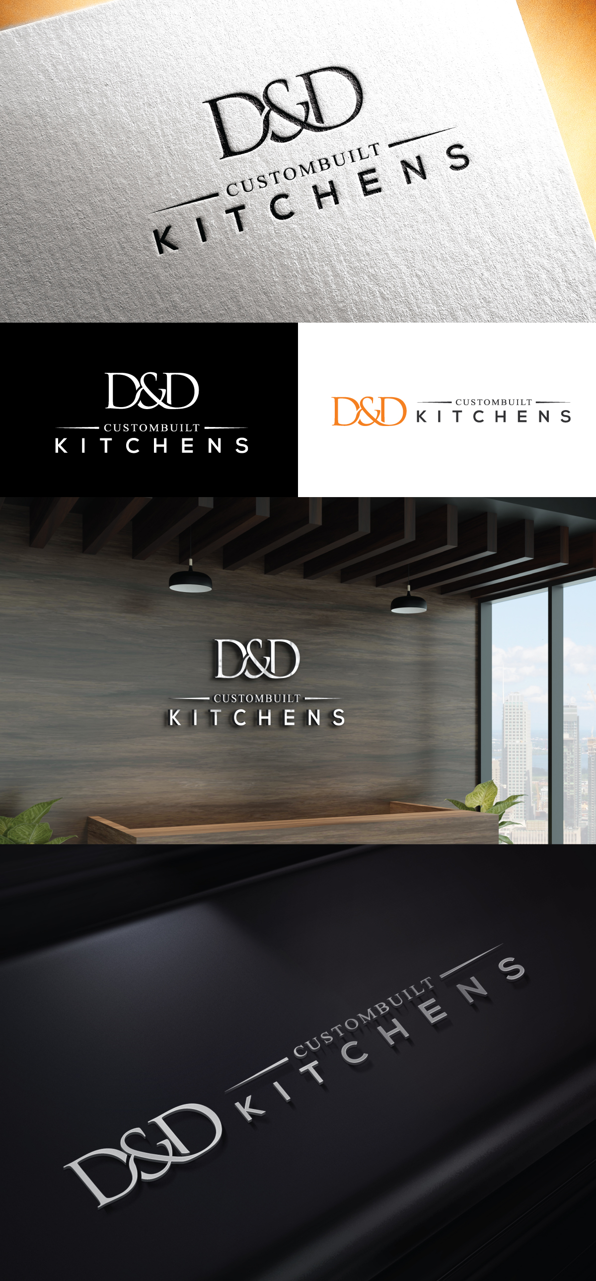 Logo Design by step forward 2 for D & D Custombuilt Kitchens | Design #32259773