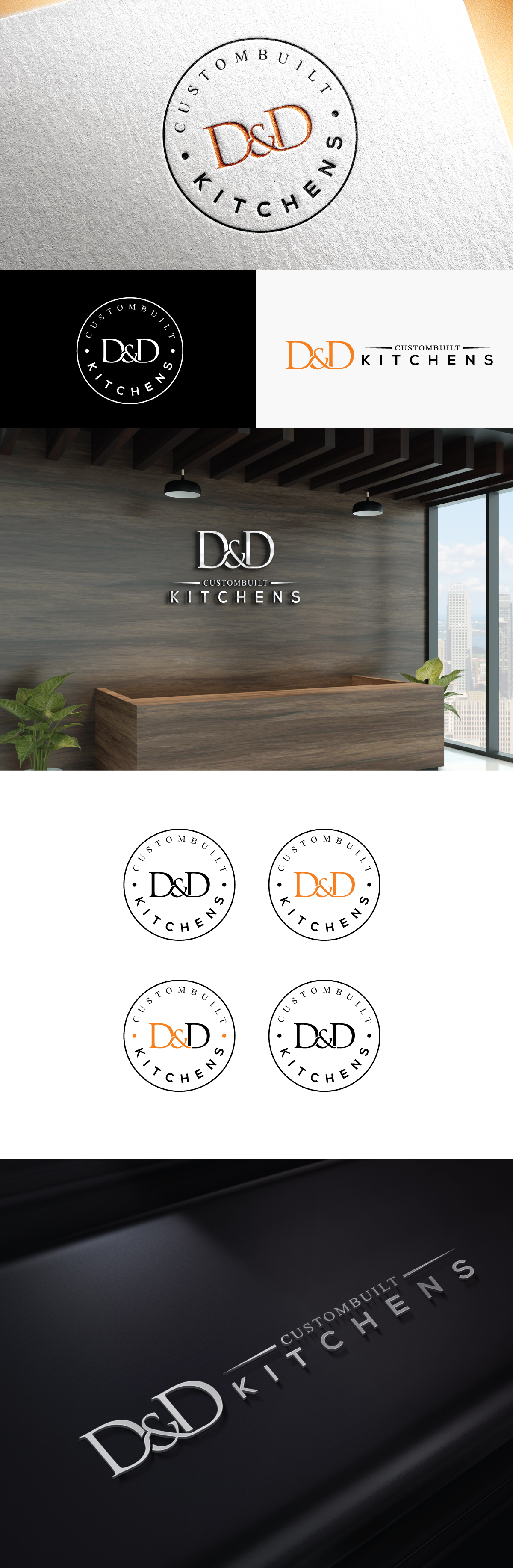 Logo Design by step forward 2 for D & D Custombuilt Kitchens | Design #32285756