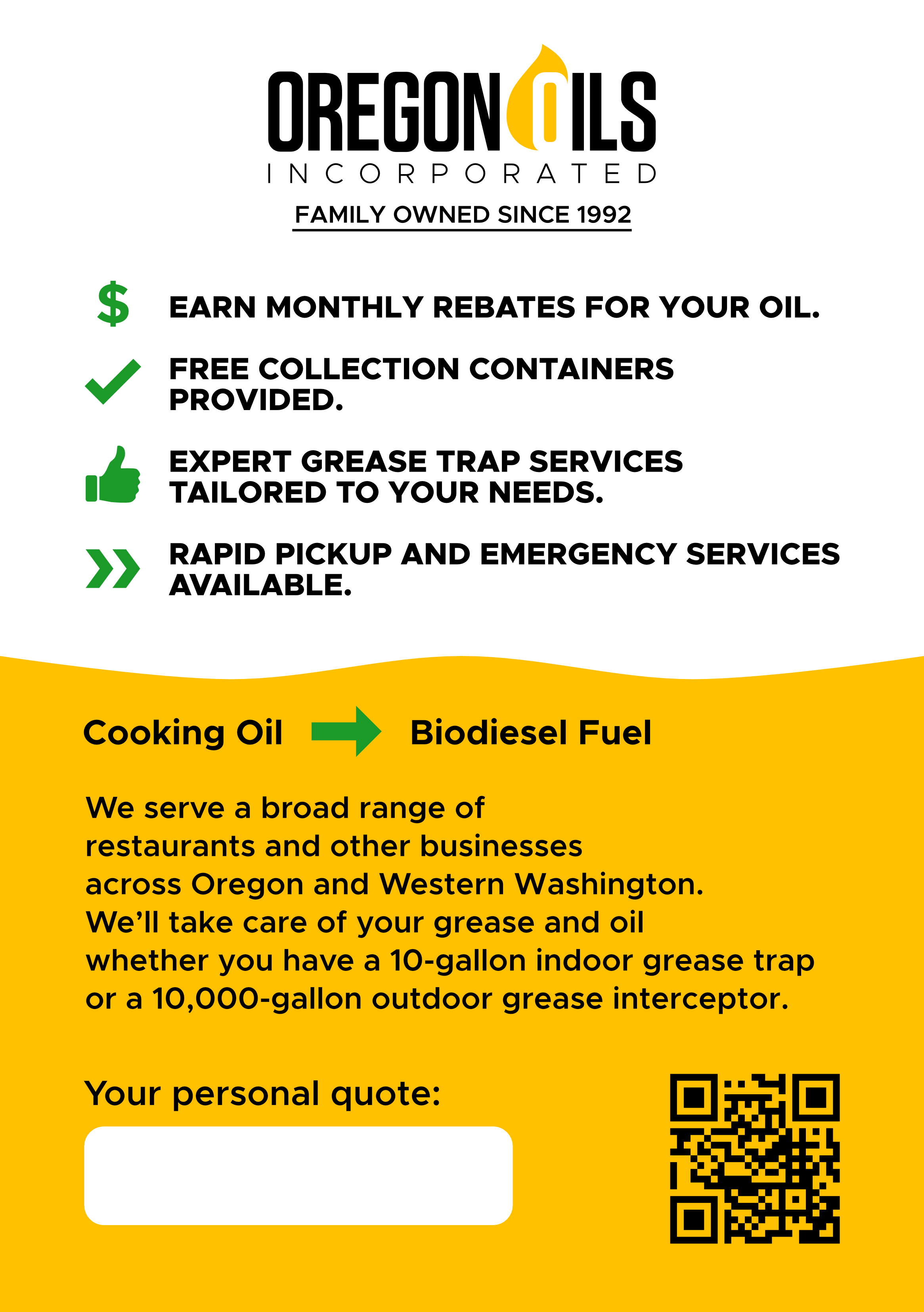Design de Flyer par Vectique pour Oregon Oils, Inc. | Design #32262679
