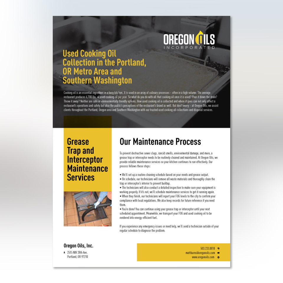 Flyer Design by YourLogoMaster for Oregon Oils, Inc. | Design #32262704