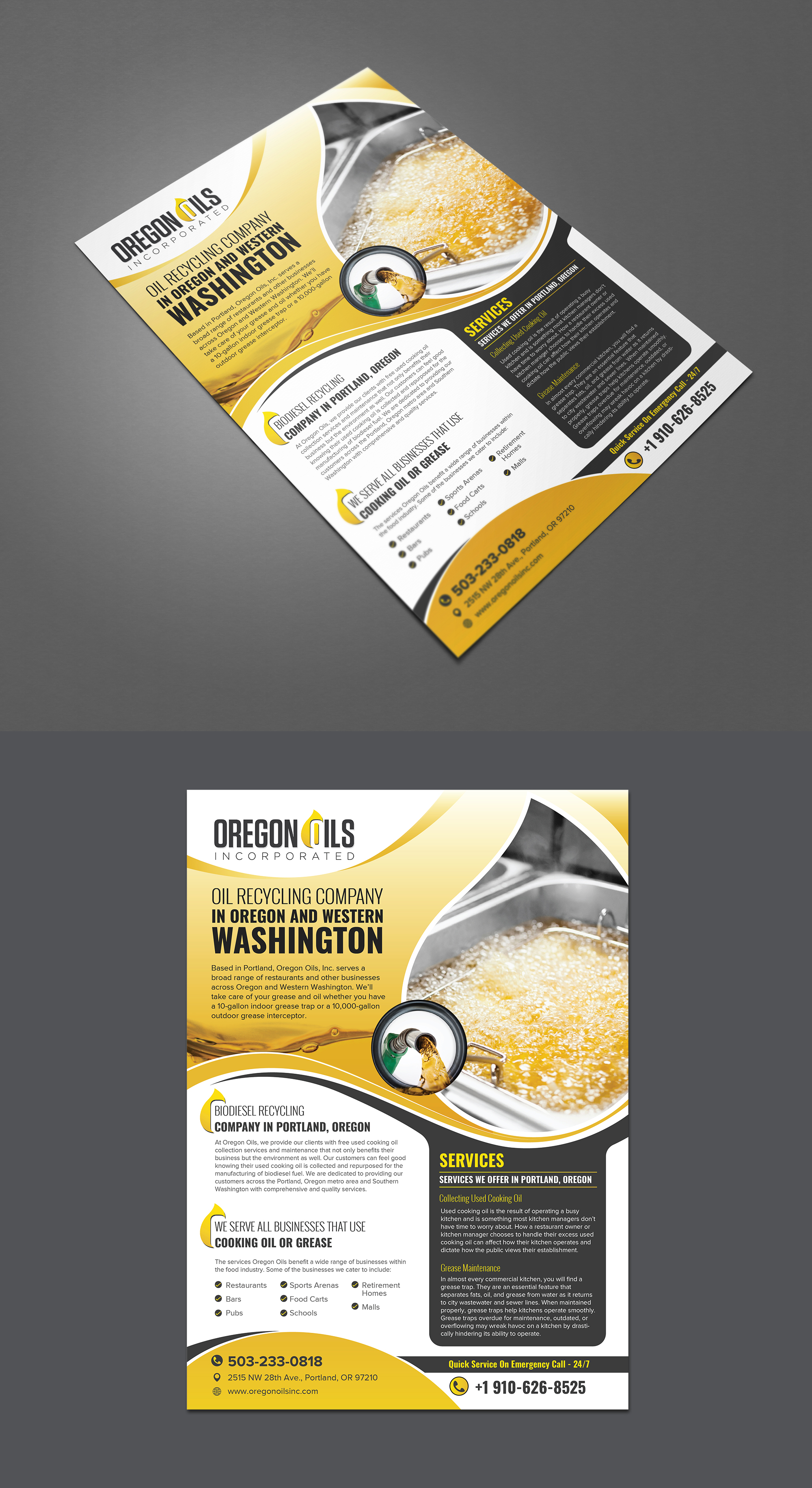 Flyer Design by GraphicMonster for Oregon Oils, Inc. | Design #32319836