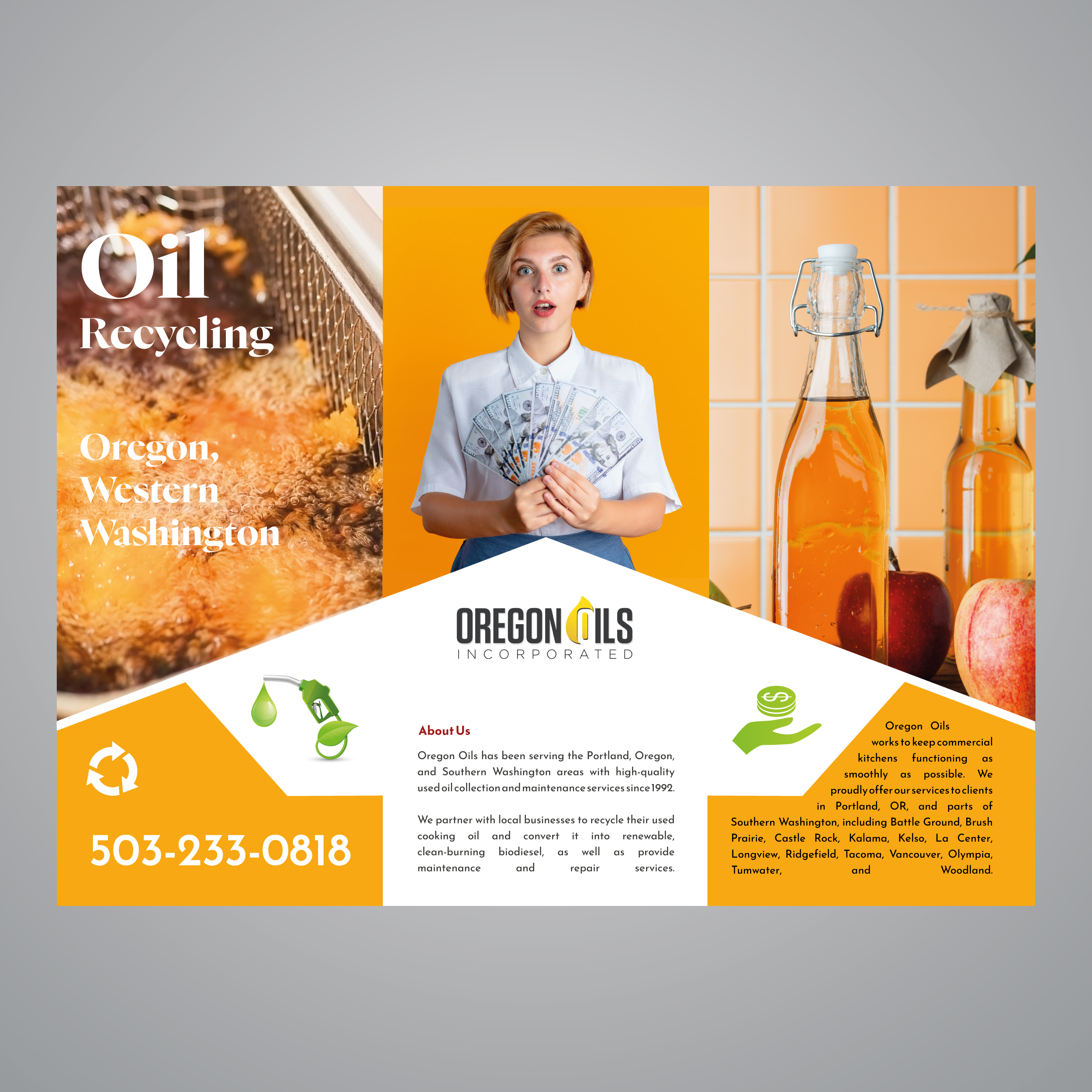 Design de Flyer par ValeriaSl pour Oregon Oils, Inc. | Design #32325397