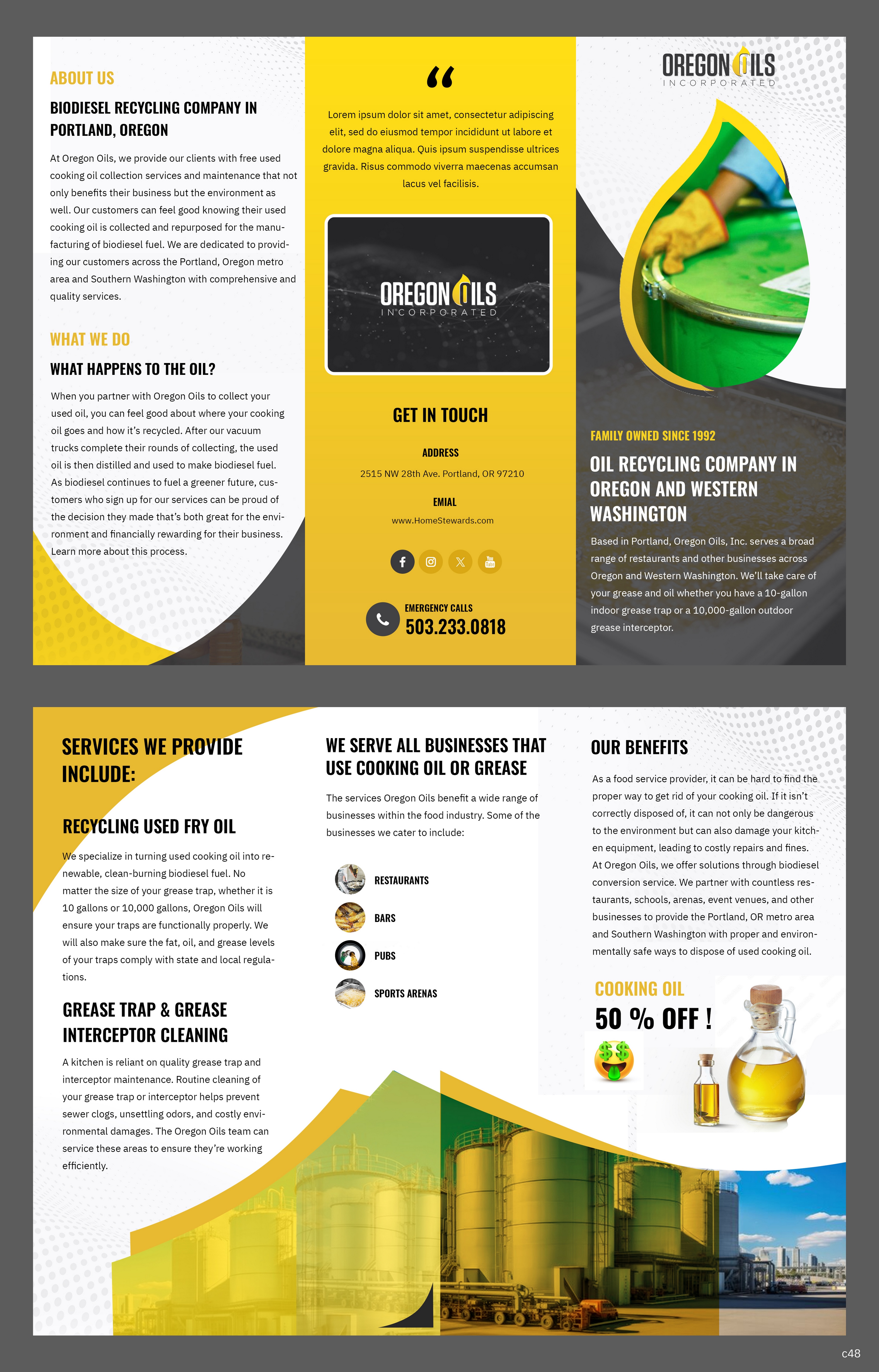 Flyer Design by pb for Oregon Oils, Inc. | Design #32256918