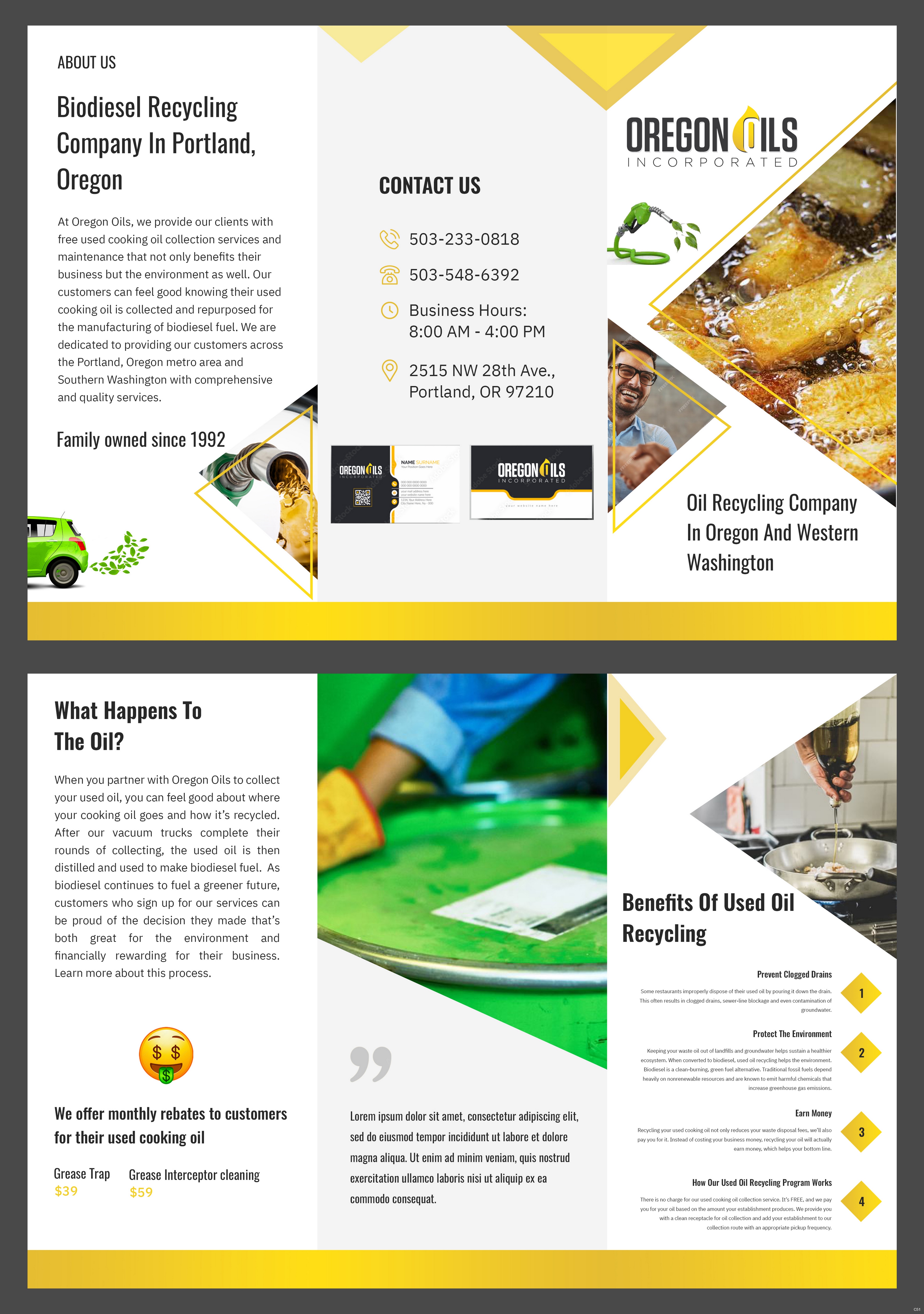 Flyer Design by pb for Oregon Oils, Inc. | Design #32264382