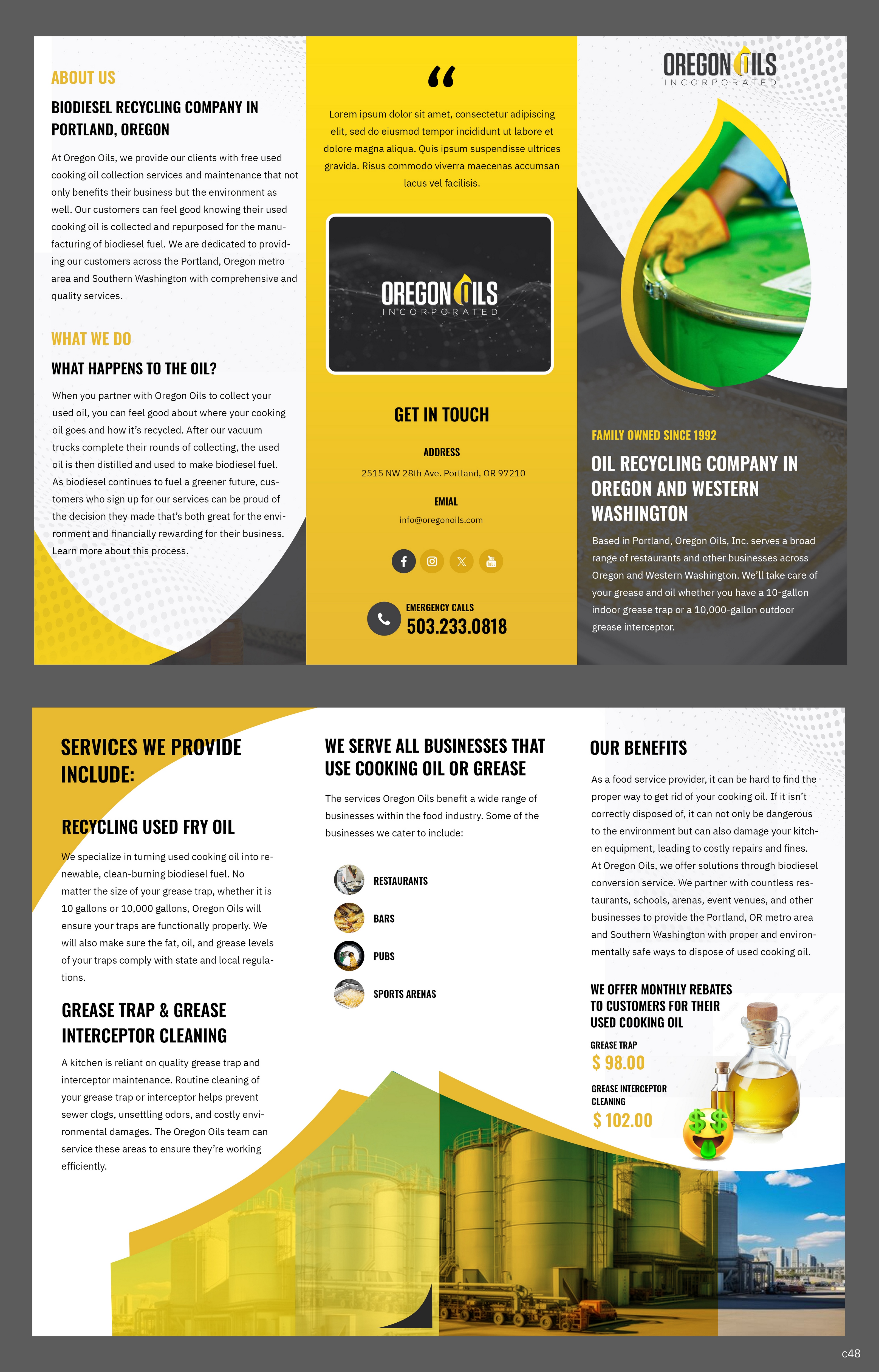 Flyer Design by pb for Oregon Oils, Inc. | Design #32264498