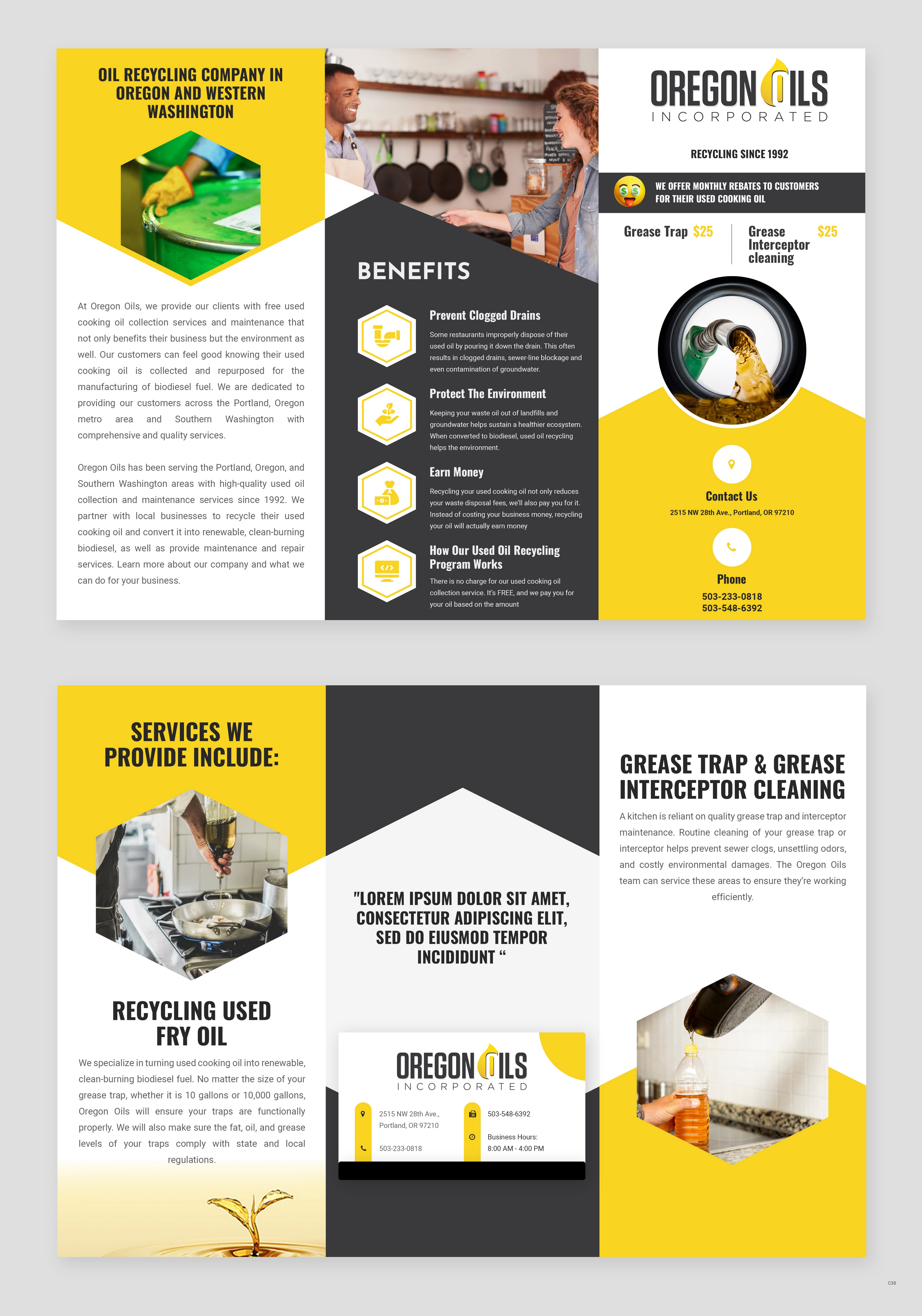 Flyer Design by pb for Oregon Oils, Inc. | Design #32264500