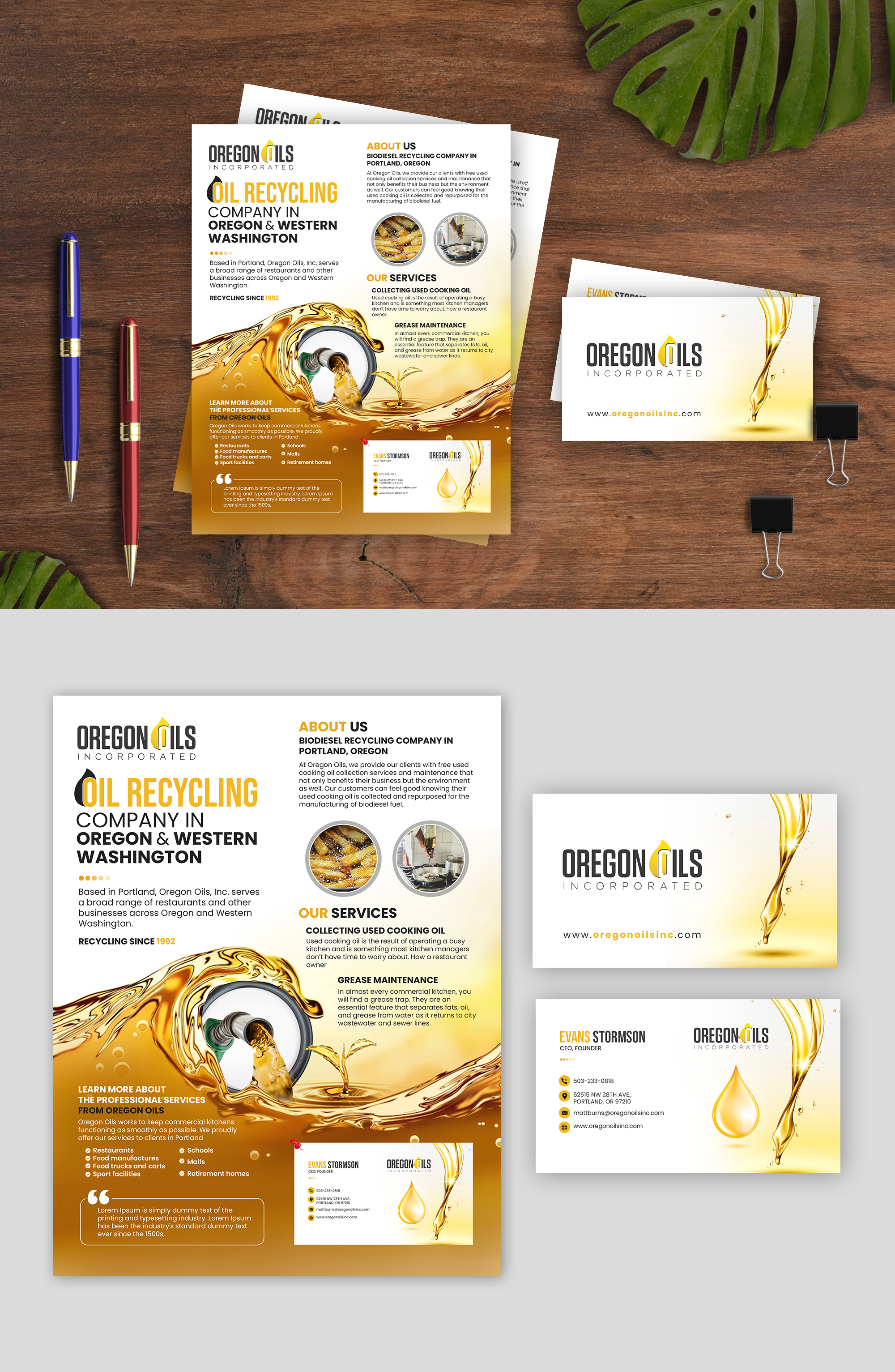 Flyer Design by debdesign for Oregon Oils, Inc. | Design #32257219