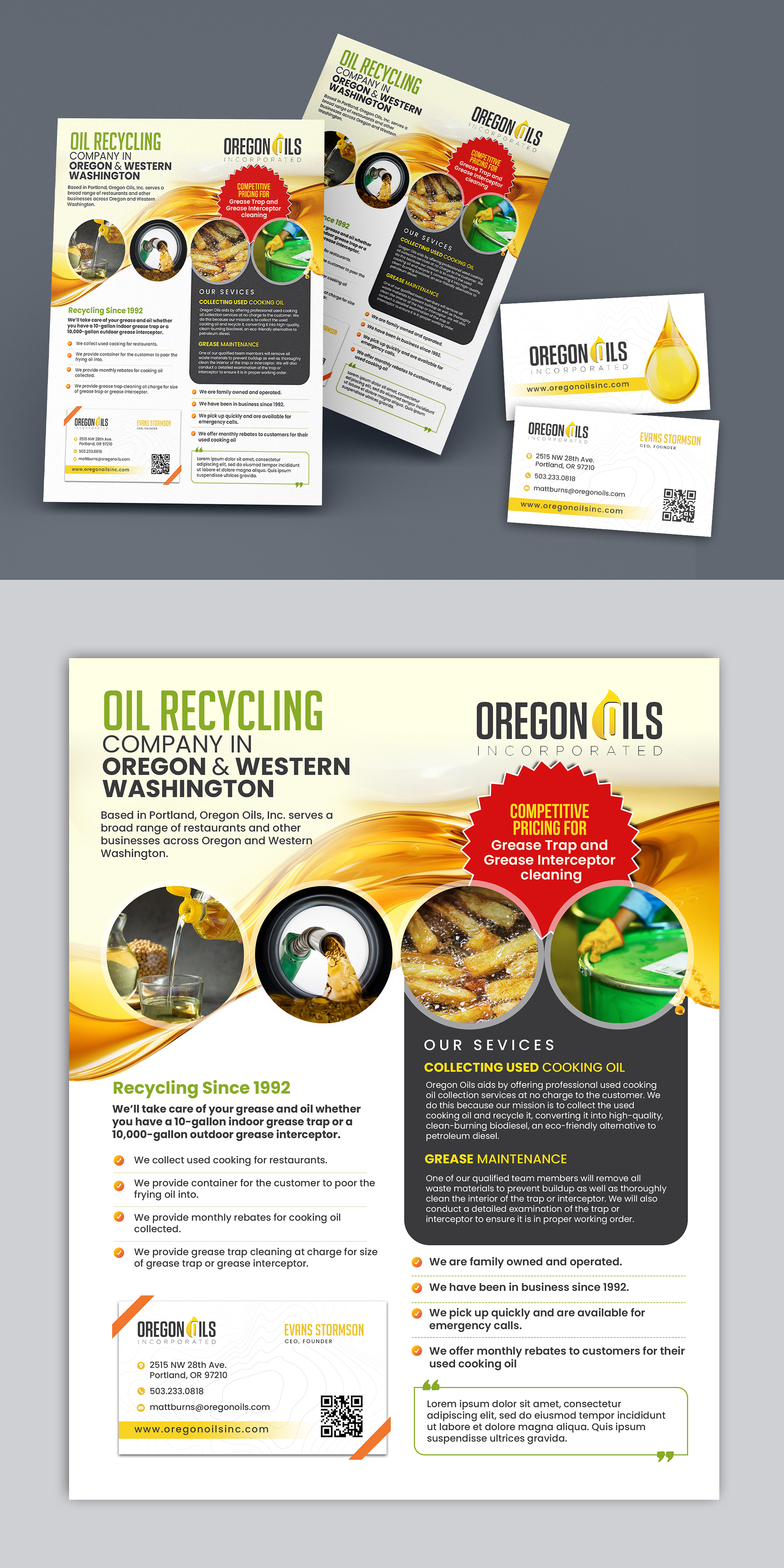 Flyer Design by debdesign for Oregon Oils, Inc. | Design #32259606