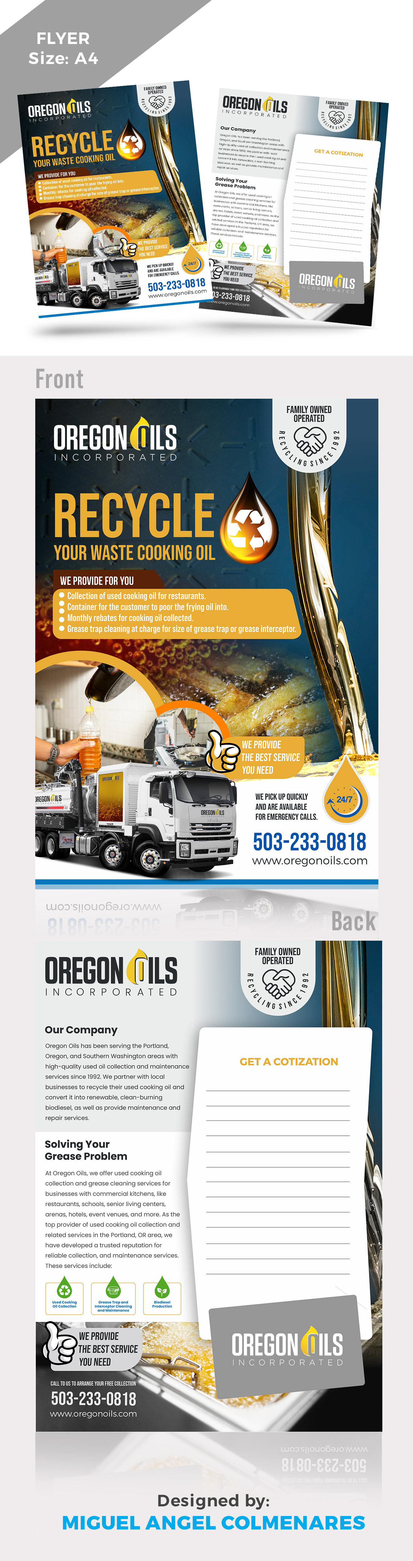 Flyer Design by angelcolmenares3 for Oregon Oils, Inc. | Design #32304333