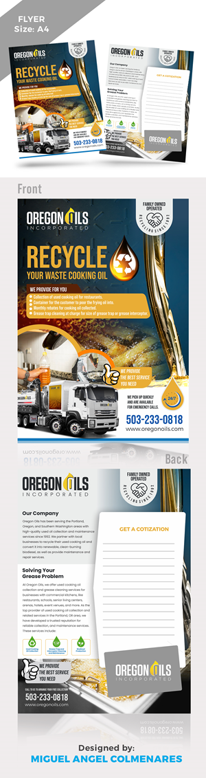 Flyer Design by angelcolmenares3 for Oregon Oils, Inc. | Design: #32304333