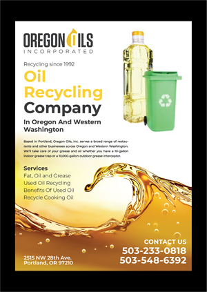 Flyer Design by 3Guys for Oregon Oils, Inc. | Design: #32338215