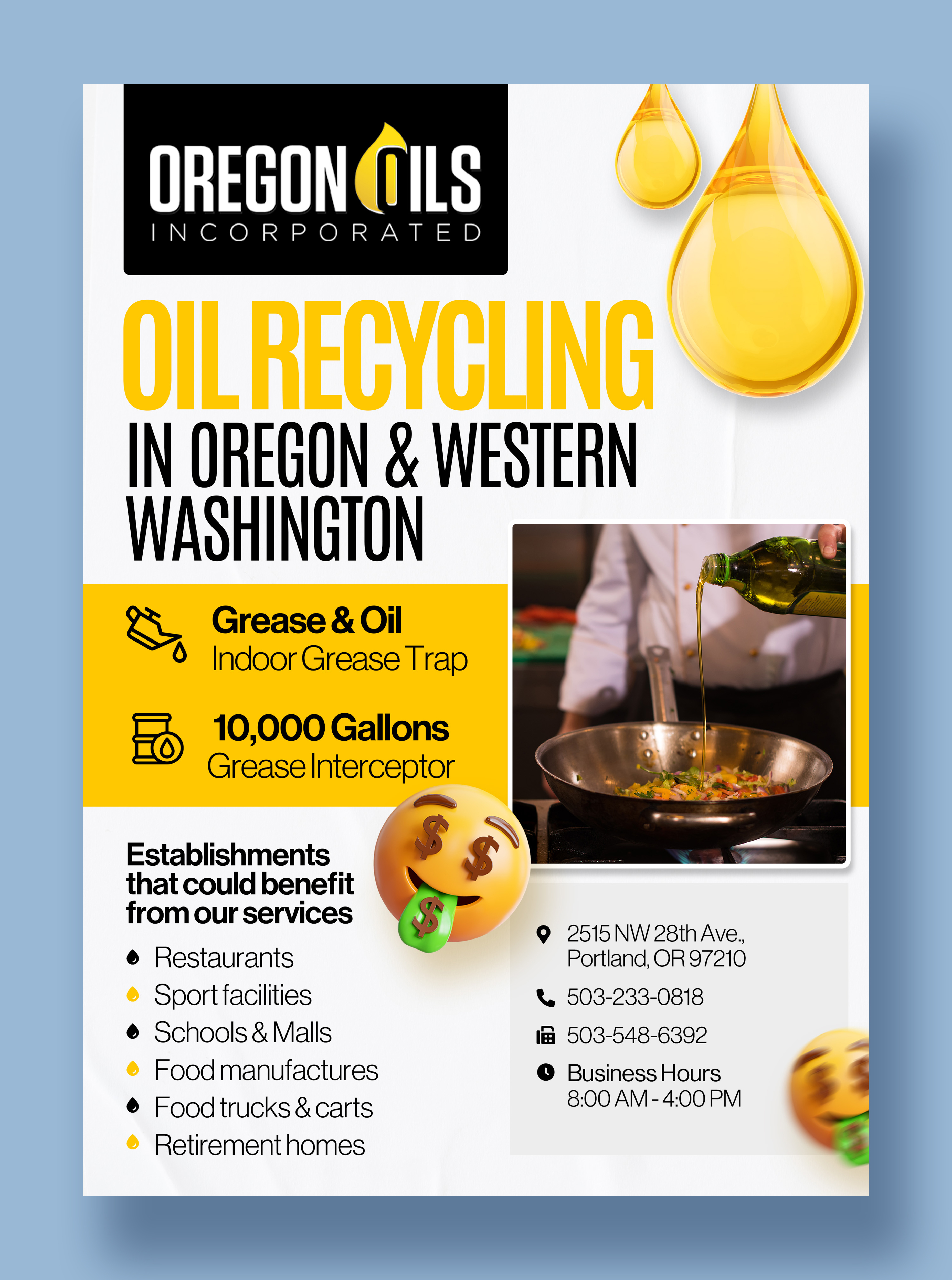 Flyer Design by Graphic Guy for Oregon Oils, Inc. | Design #32255247