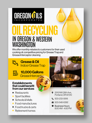 Flyer Design by Graphic Guy for Oregon Oils, Inc. | Design: #32262906