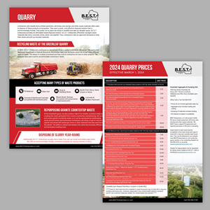 Price list and Flyer for our Quarry