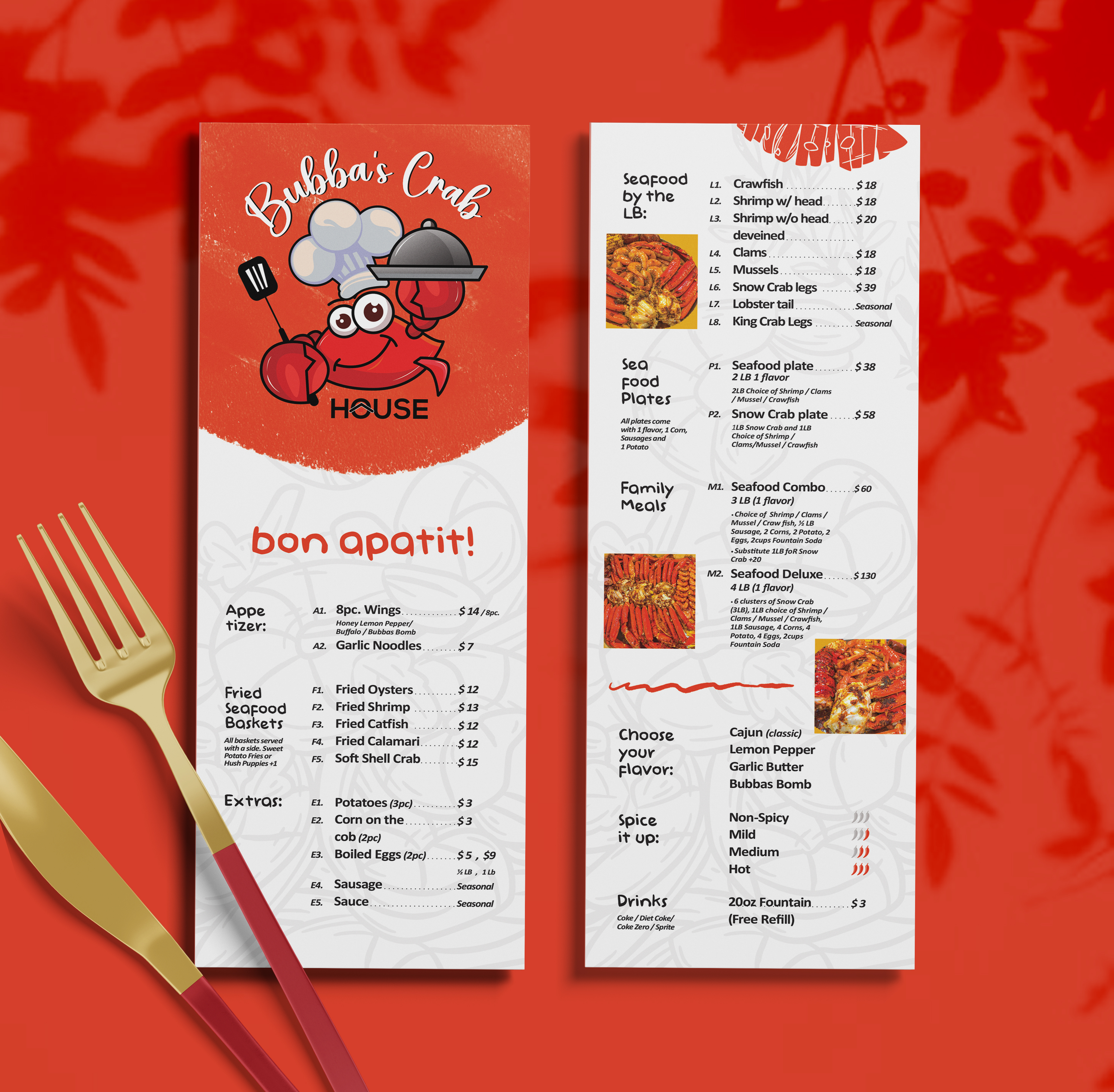 Diseño de Menú por aka_tee para este proyecto | Diseño #32261752