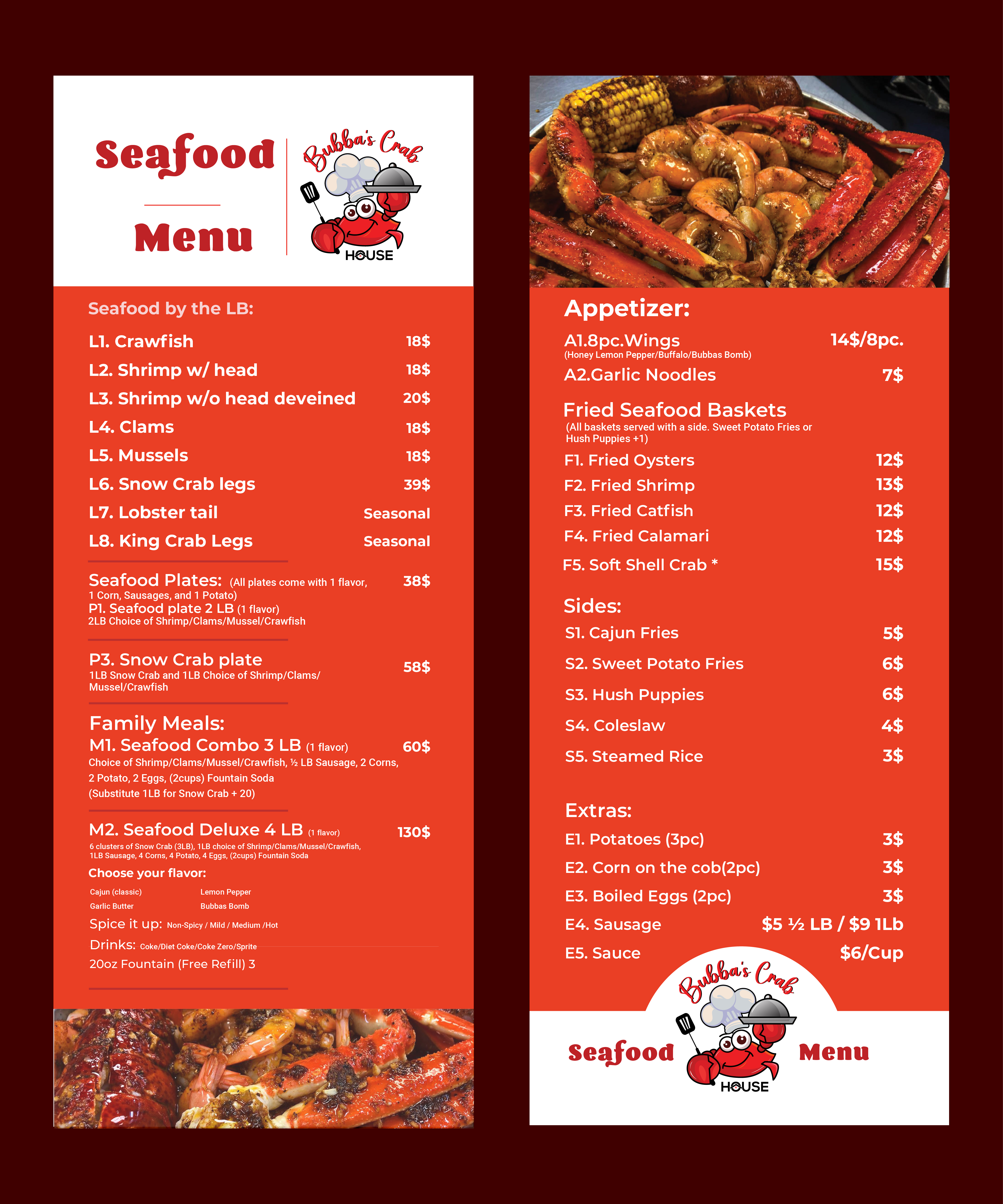 Diseño de Menú por creativeyalladesign para este proyecto | Diseño #32256643