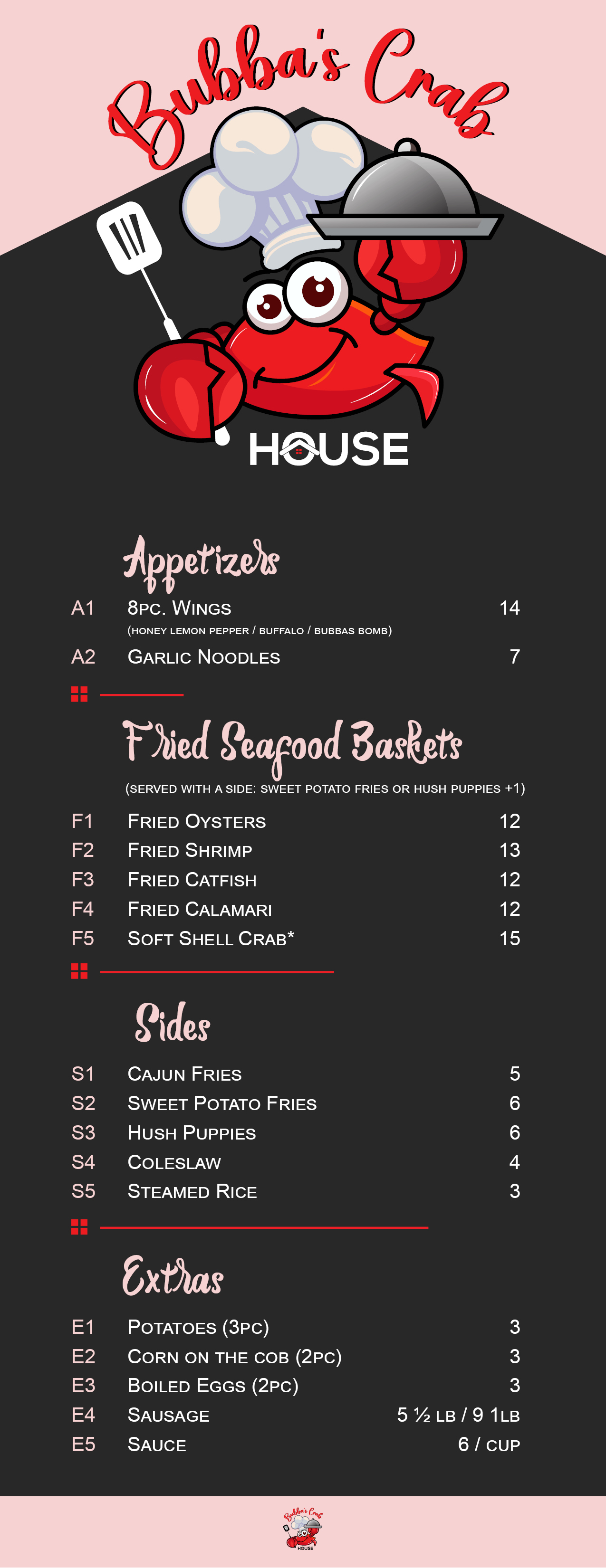 Menu Design by Nina Bain for this project | Design #32271773