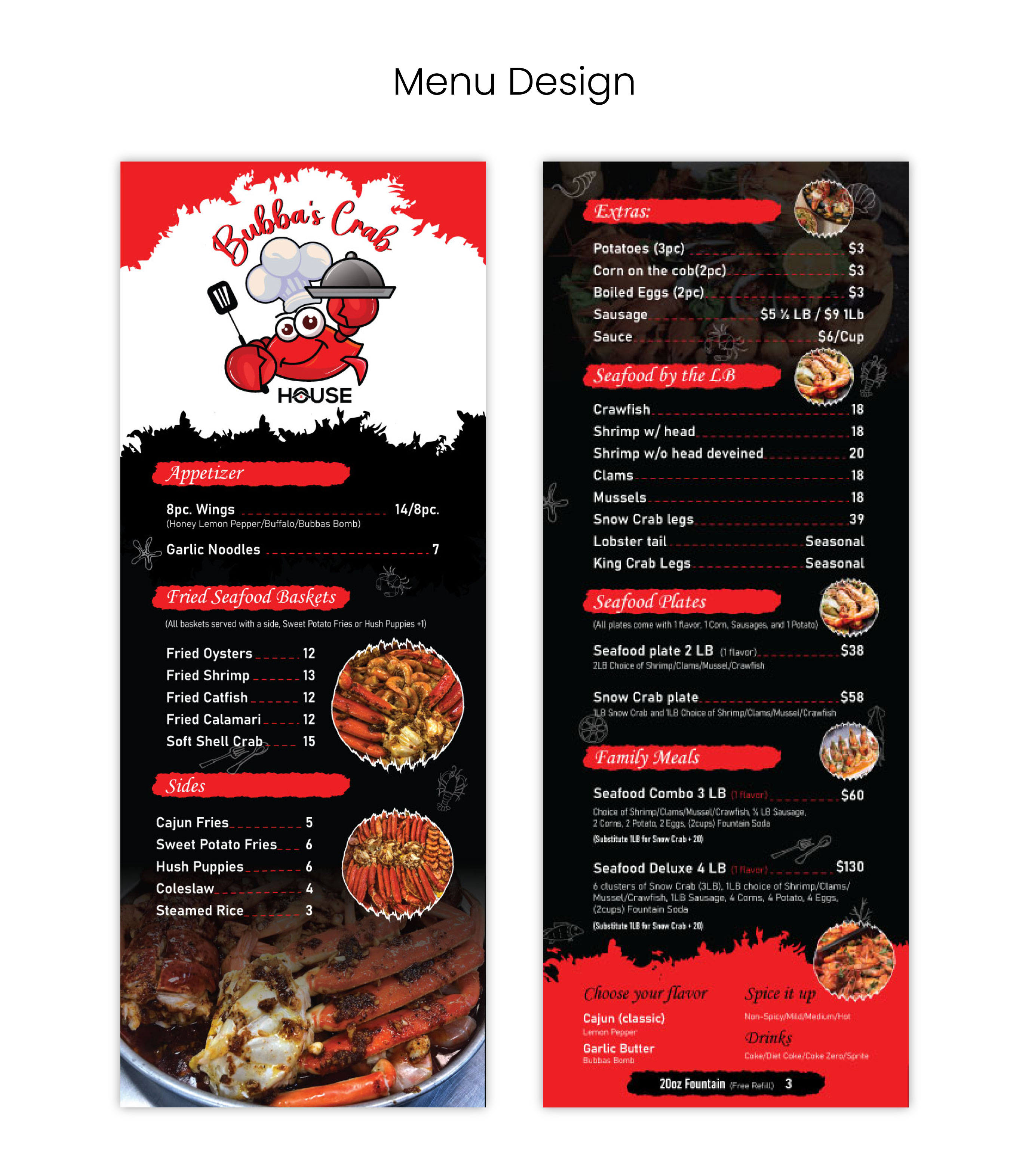 Menu Design by Impressive Designs for this project | Design #32262133