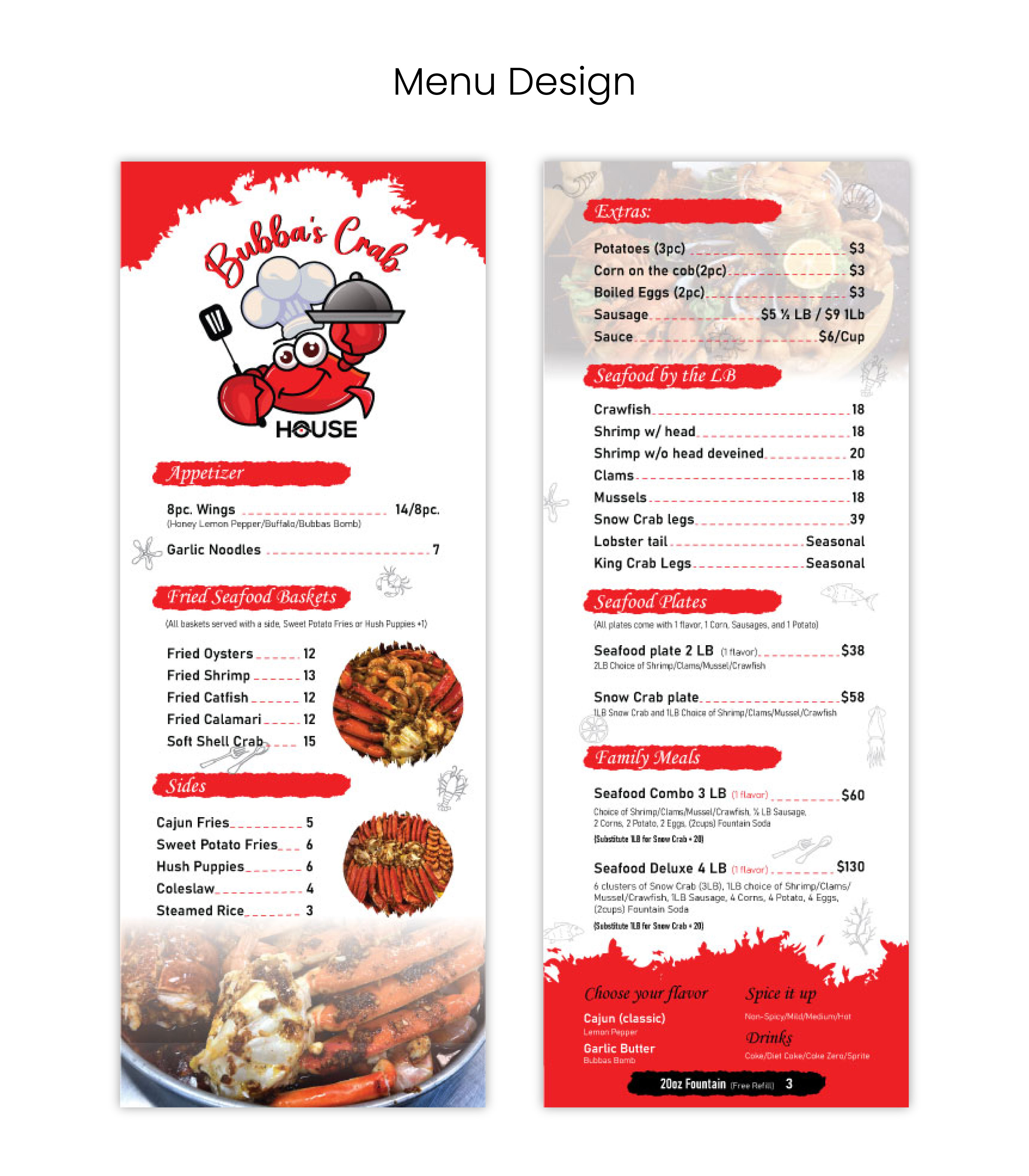 Diseño de Menú por Impressive Designs para este proyecto | Diseño #32262135