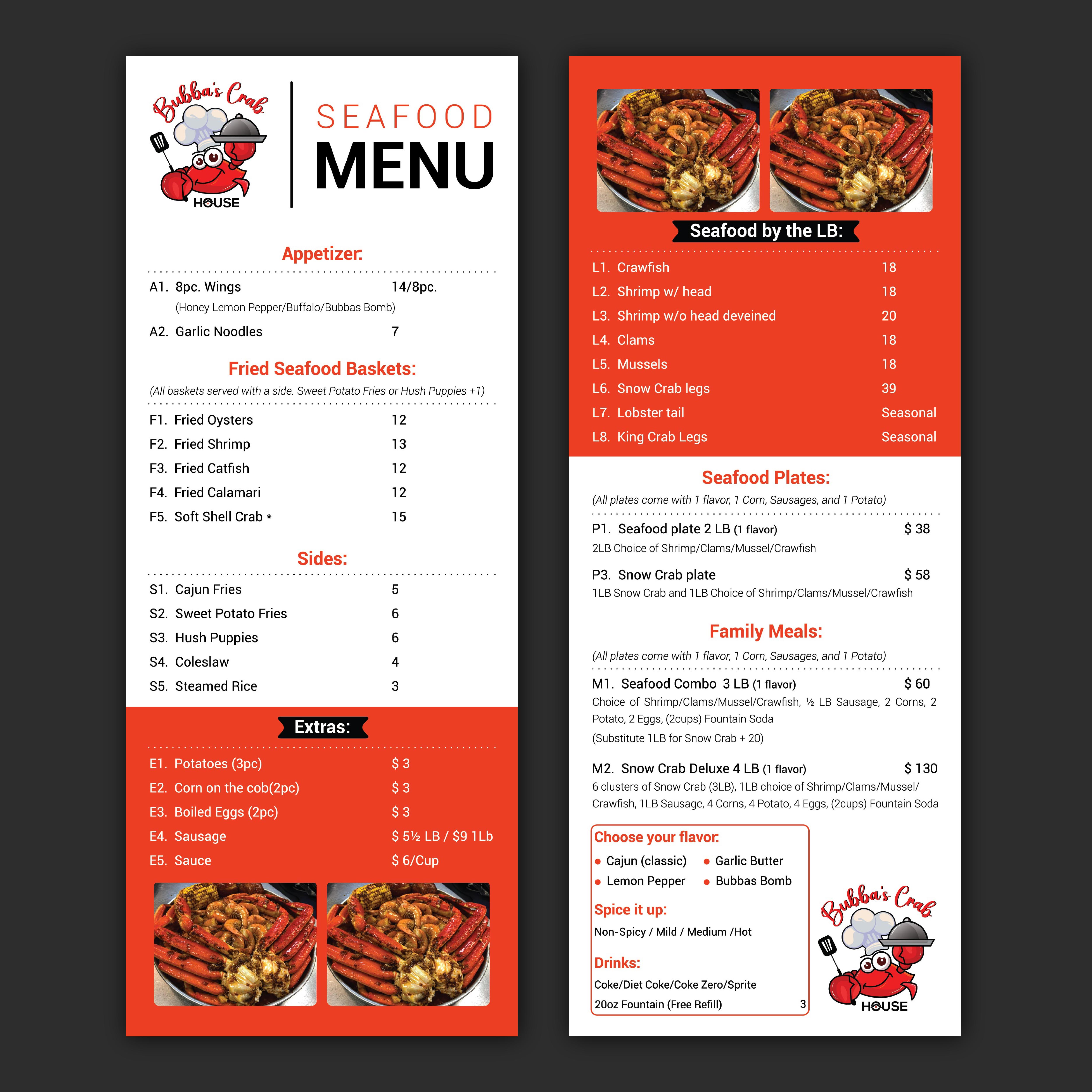 Menu Design by Bidita Saha for this project | Design #32265218