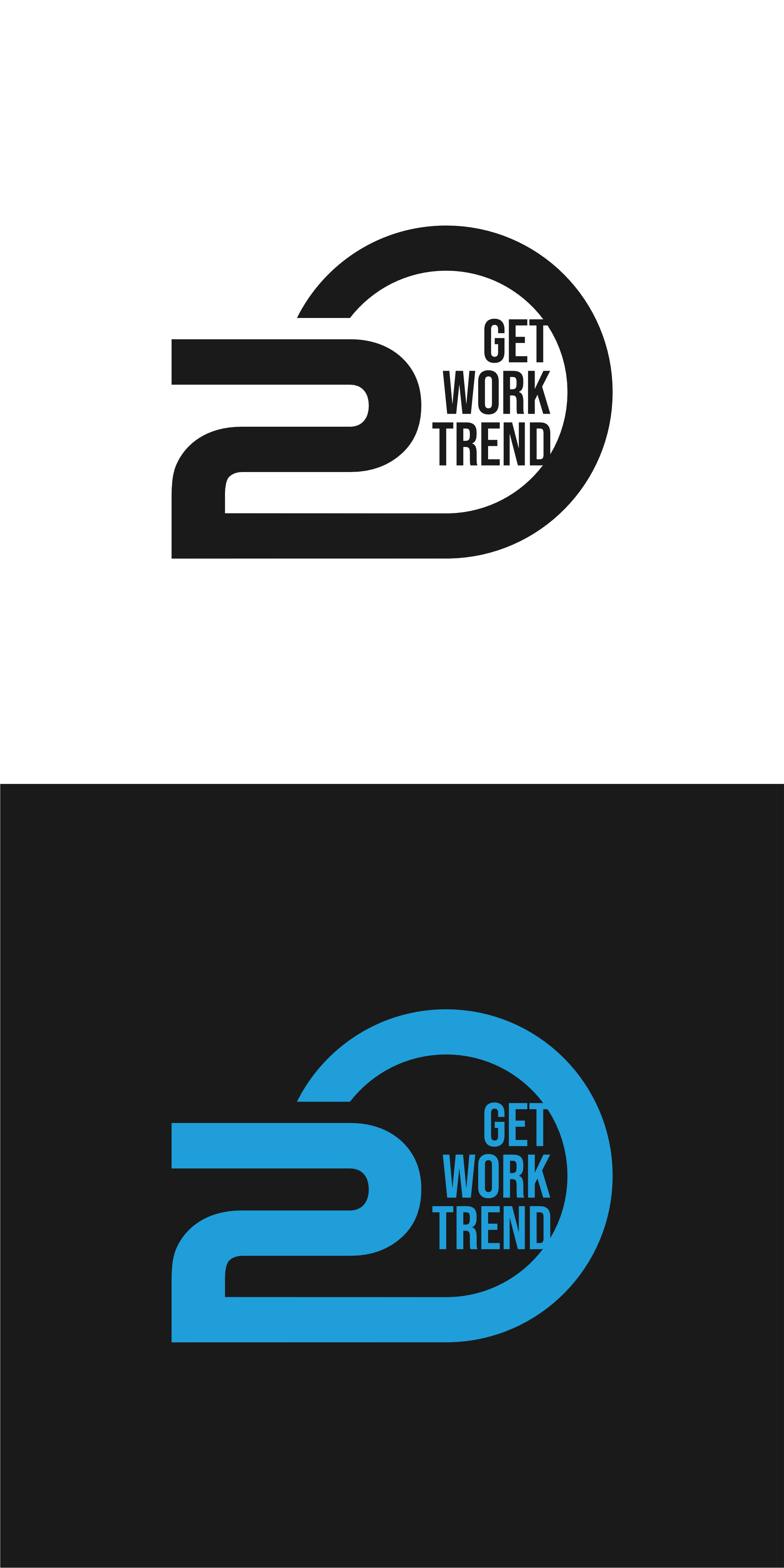 Logo Design by bangsatkau for Get Work Trend Kft. | Design #32255864