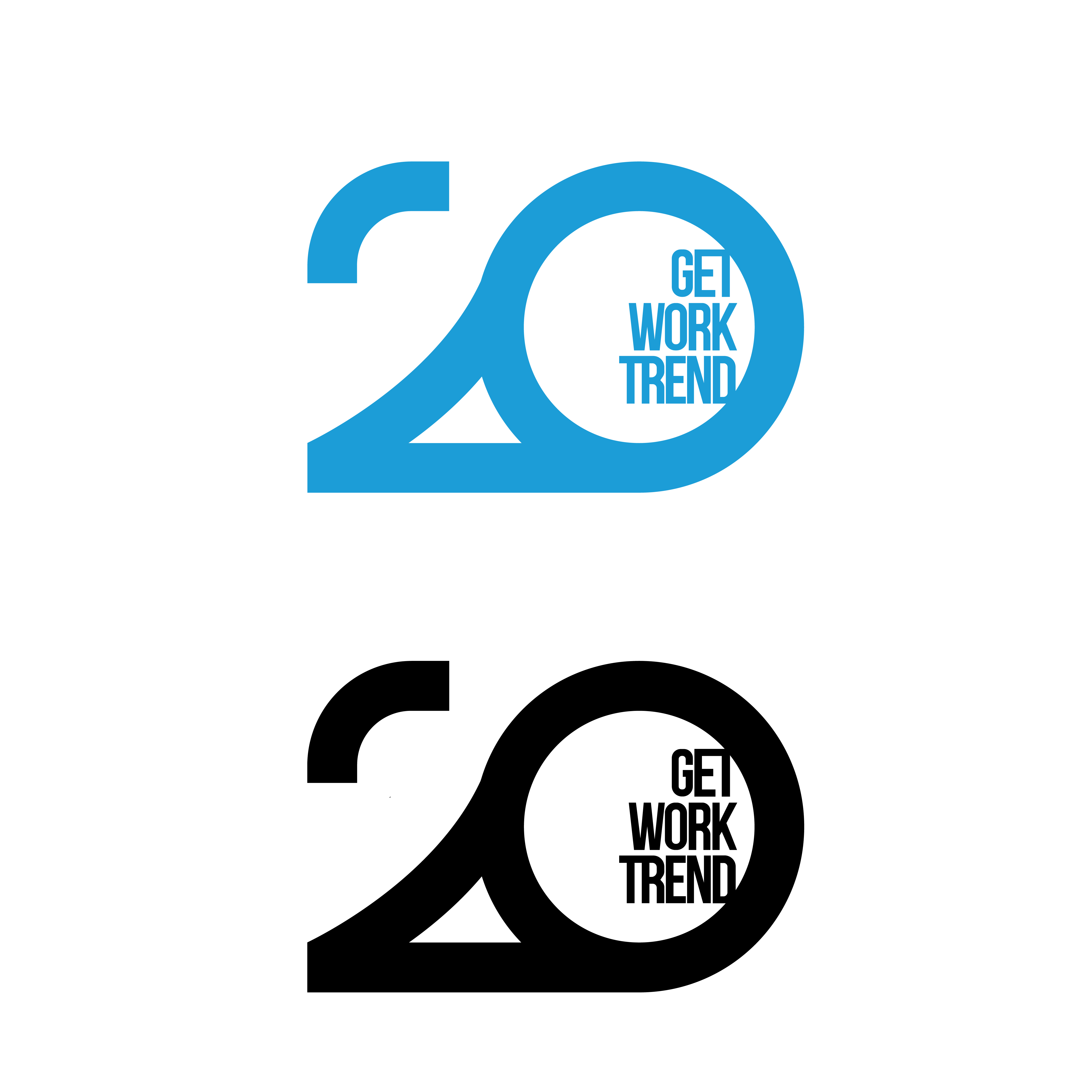 Logo Design by Merin gopi for Get Work Trend Kft. | Design #32456154